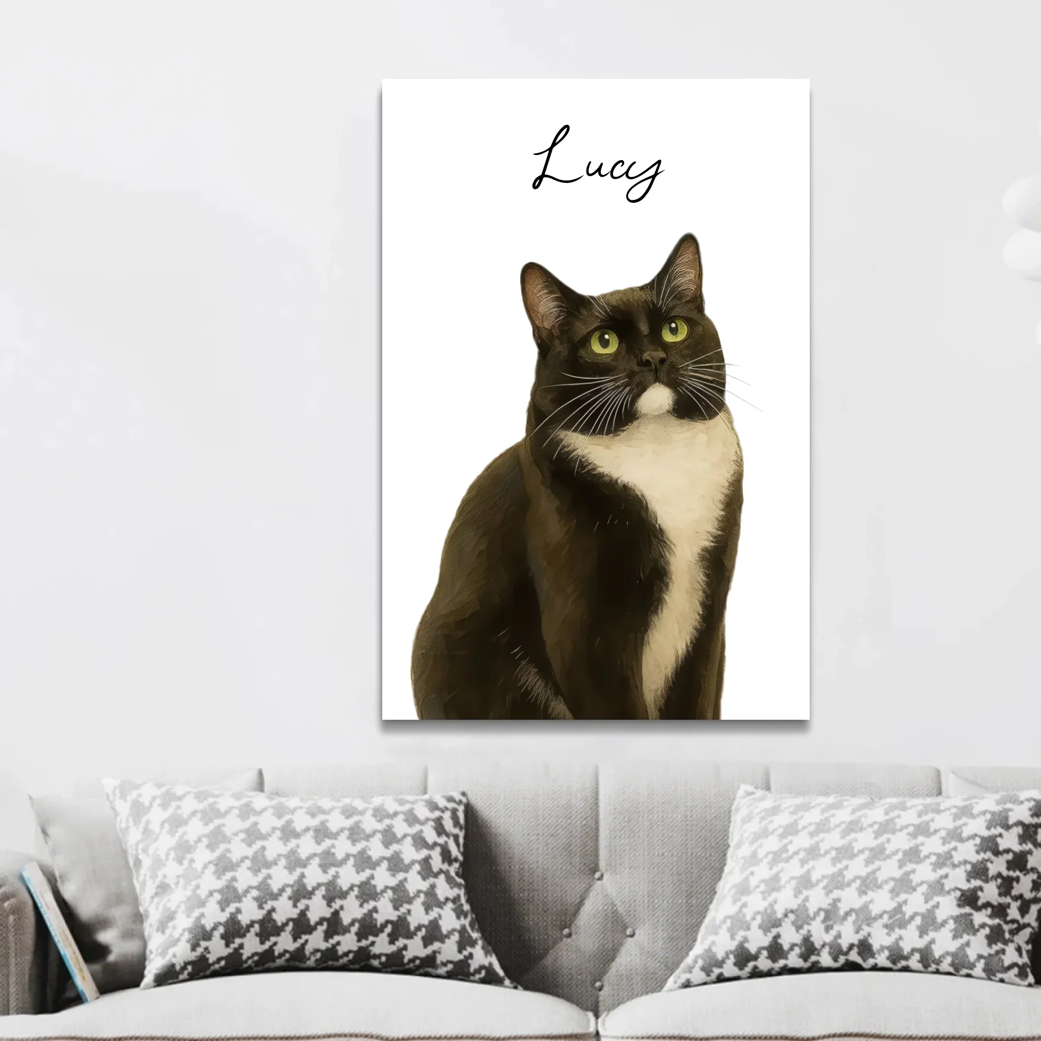 Personalized Canvas – Cat Photo Watercolor - Image 3