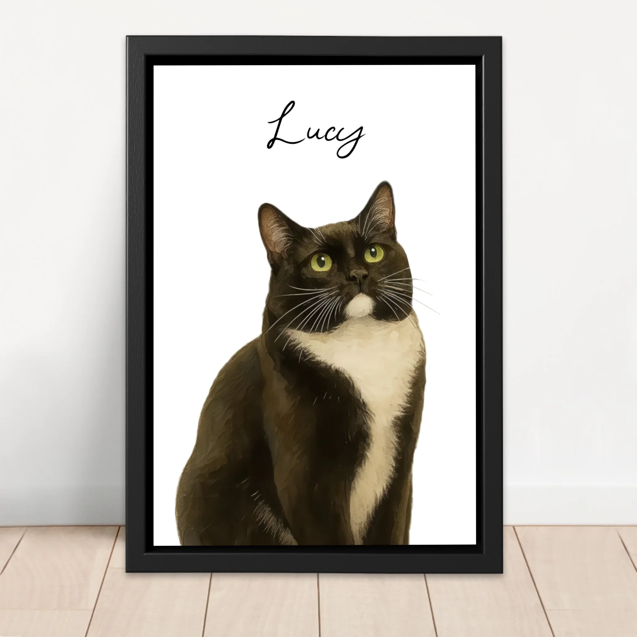 Personalized Canvas – Cat Photo Watercolor - Image 4