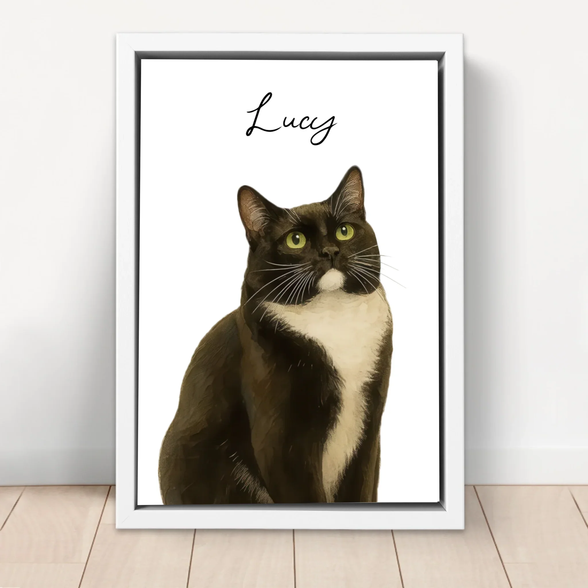 Personalized Canvas – Cat Photo Watercolor - Image 6