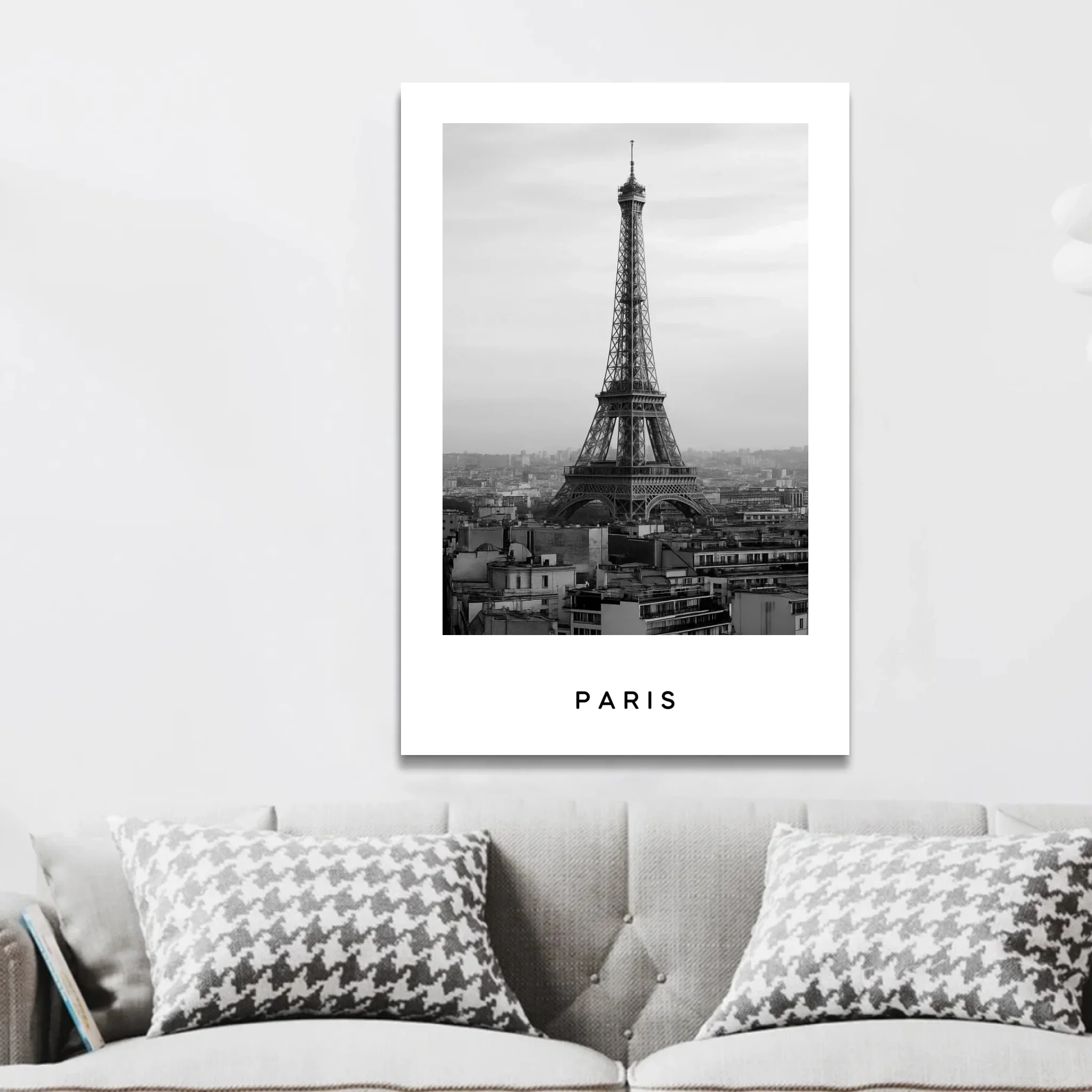 Personalized Canvas – Cityscape Black And White Travel - Image 3