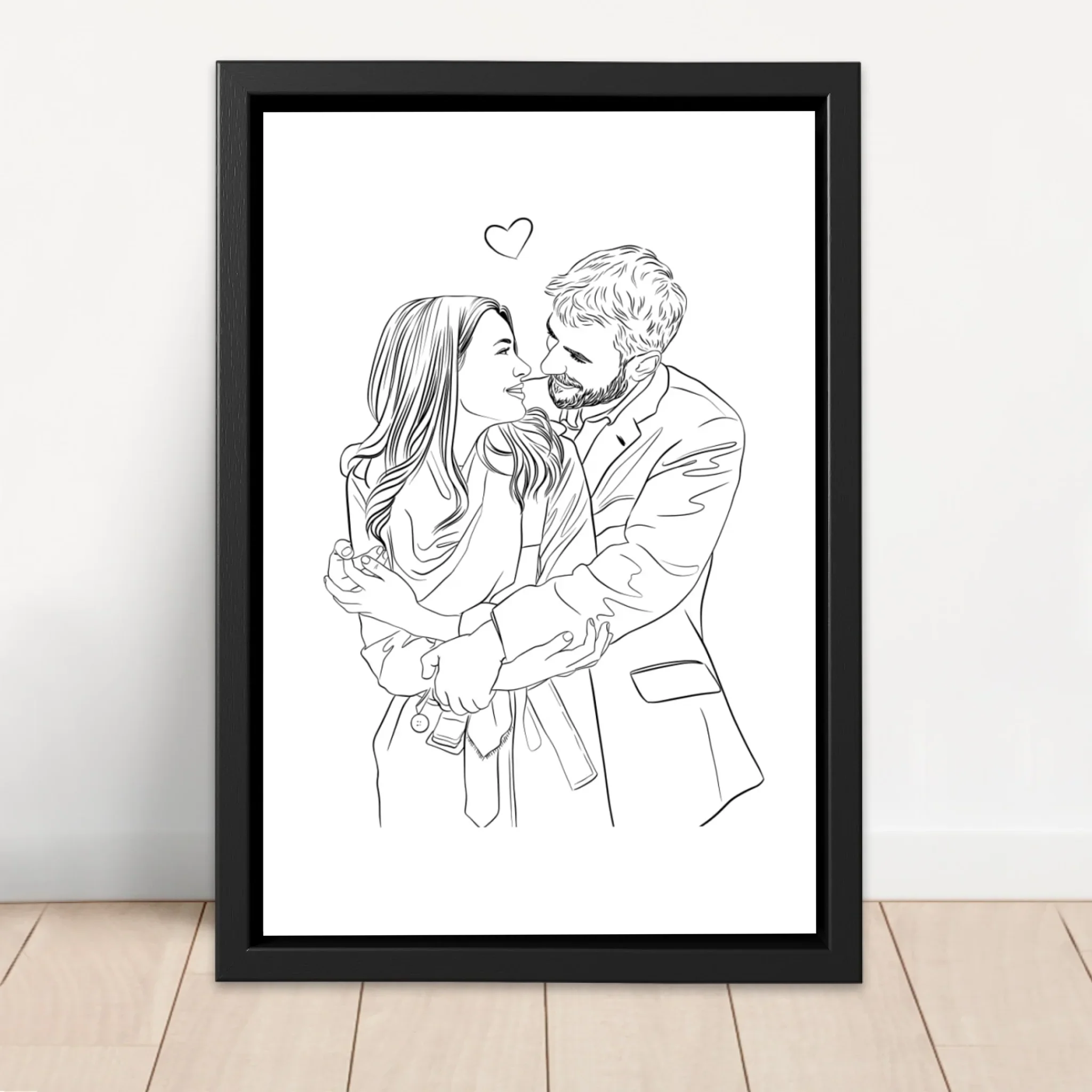 Personalized Canvas – Couple Line Art Drawing - Image 4