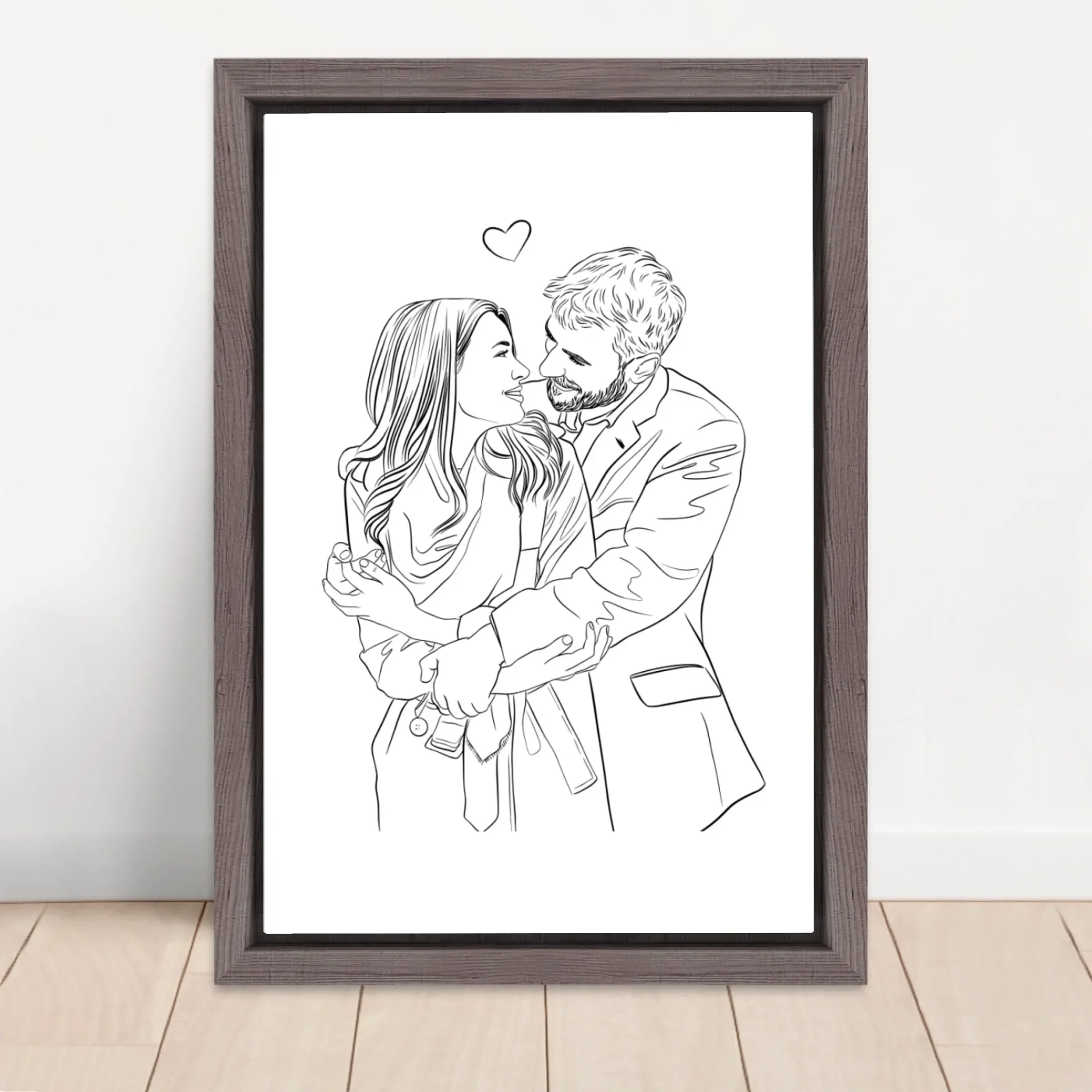 Personalized Canvas – Couple Line Art Drawing - Image 5