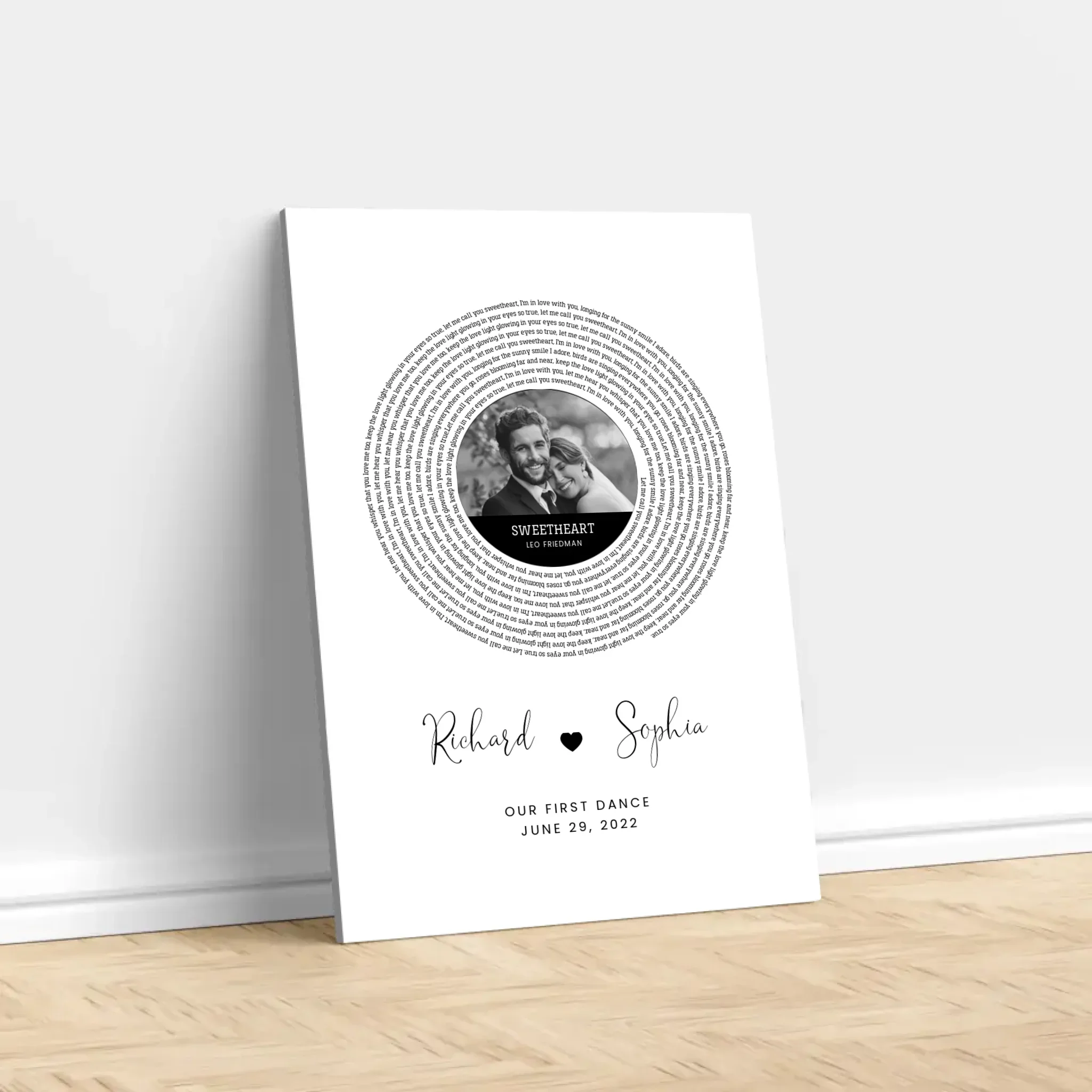 Personalized Canvas – Custom Song Lyrics Print - Image 2