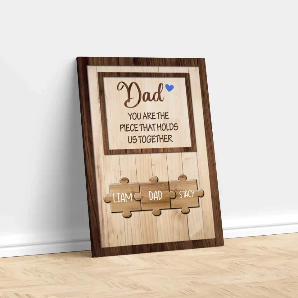 Personalized Canvas "Dad holds us together" - Image 2