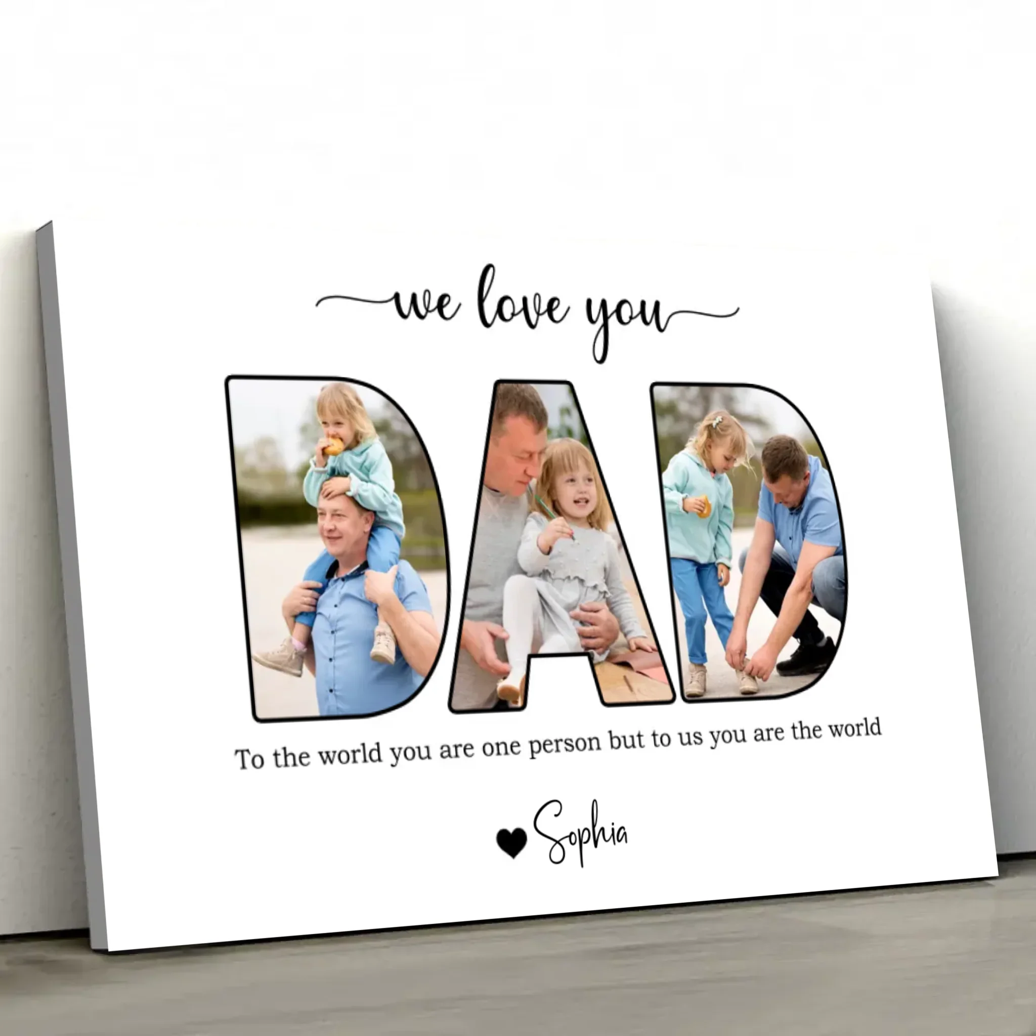 Personalized Canvas “Daddy, we love you” - Image 2