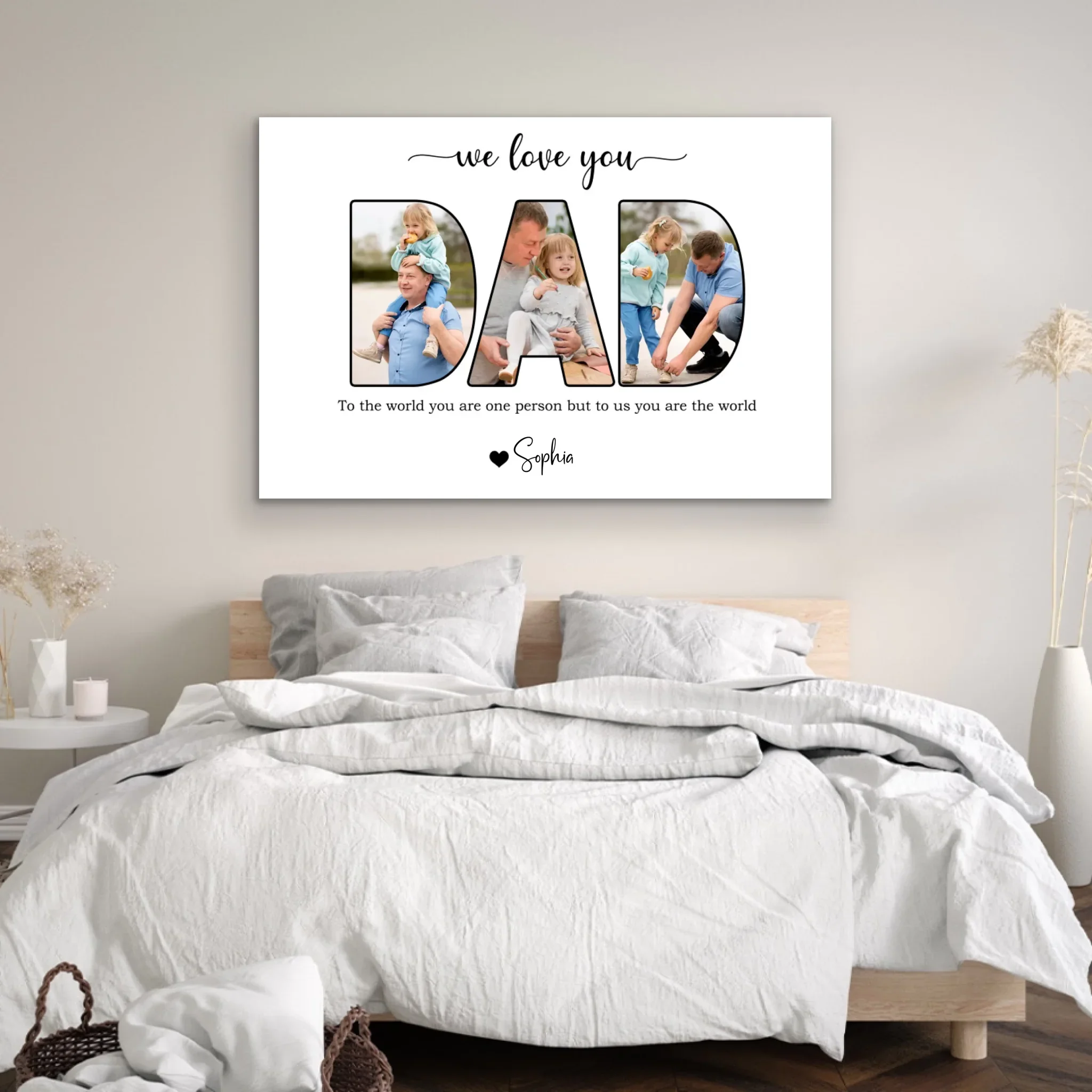 Personalized Canvas “Daddy, we love you” - Image 3