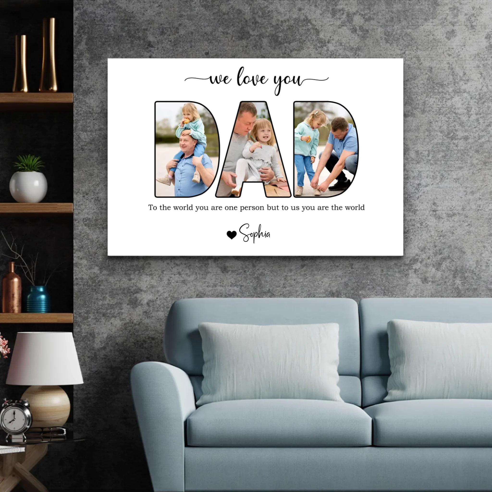 Personalized Canvas “Daddy, we love you” - Image 4