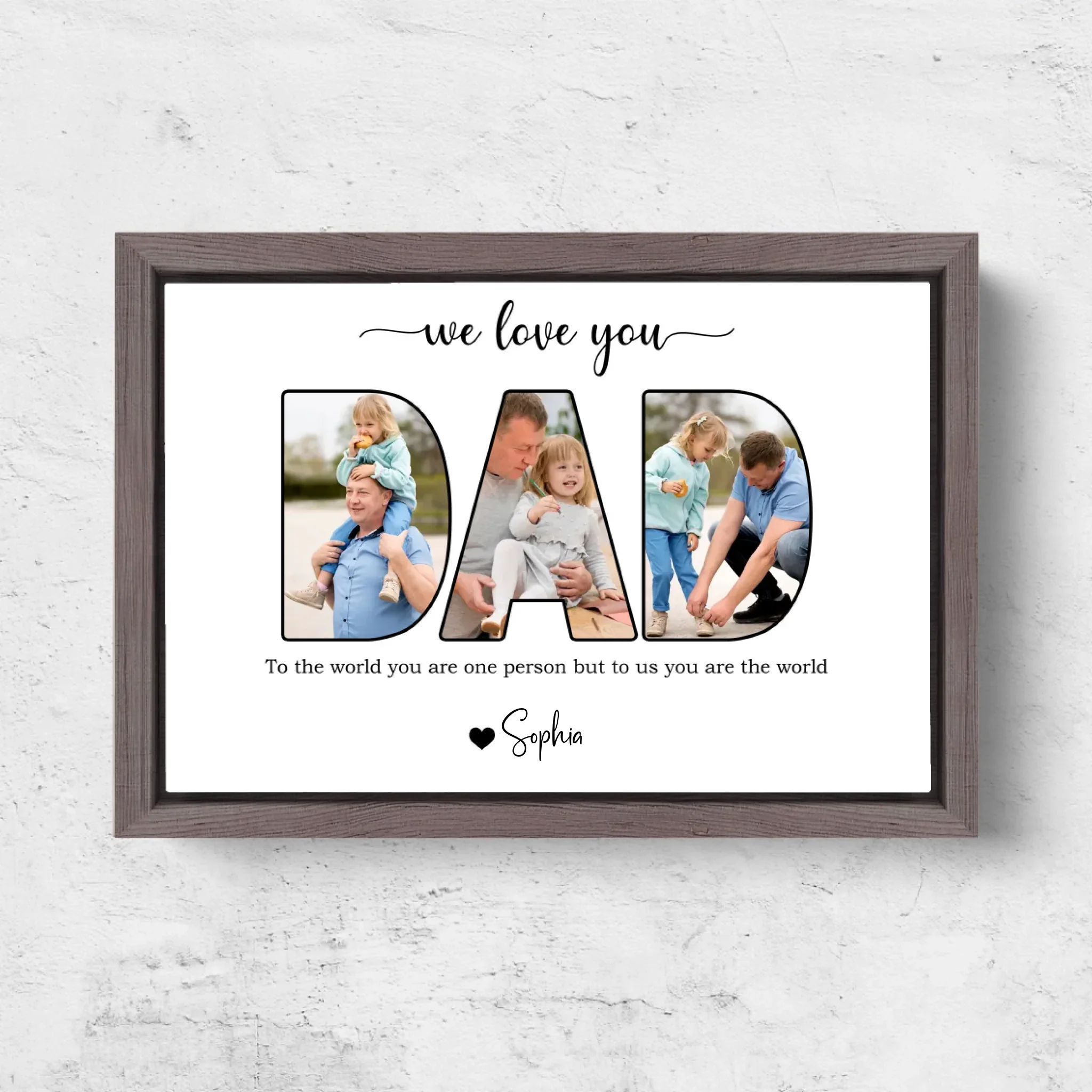 Personalized Canvas “Daddy, we love you” - Image 6