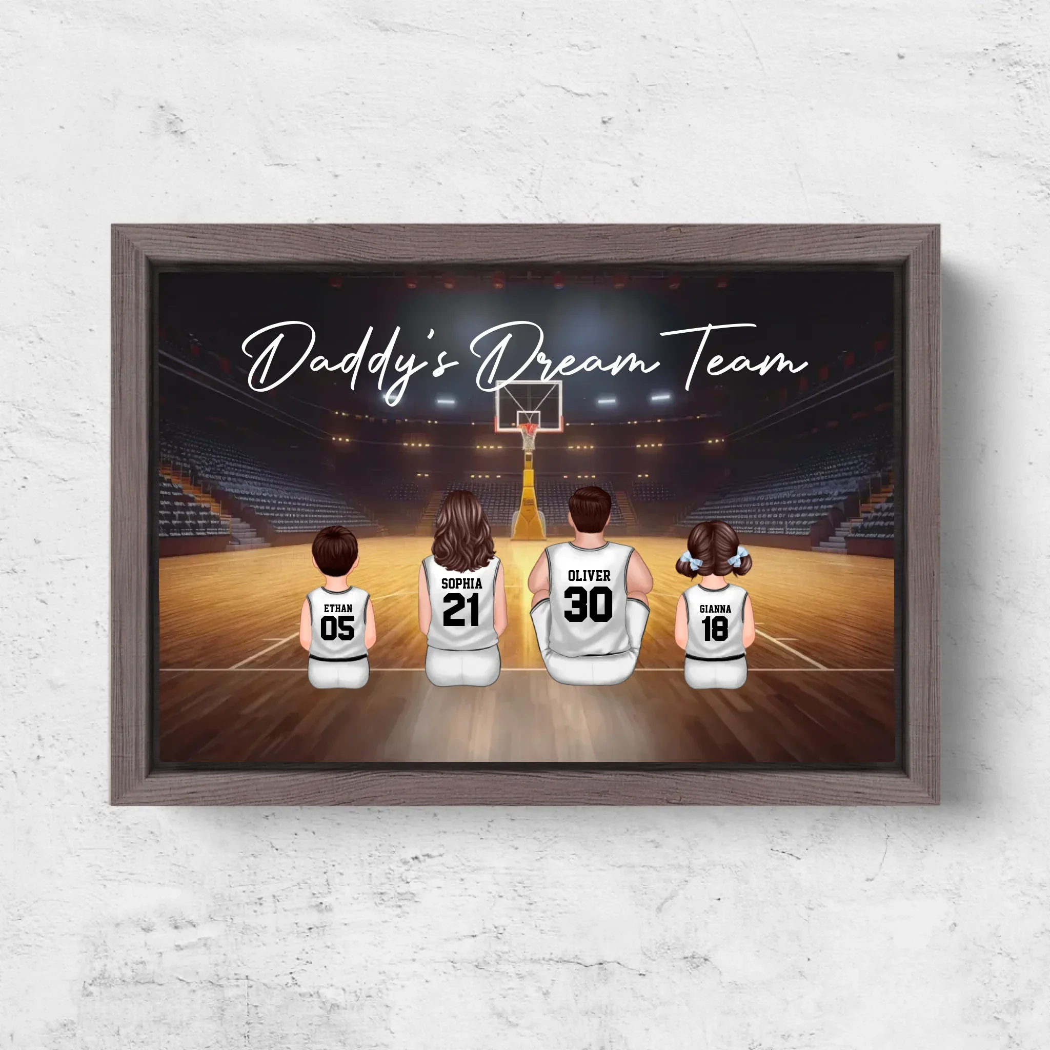 Personalized Canvas "Daddy's dream team – Basketball" - Image 6