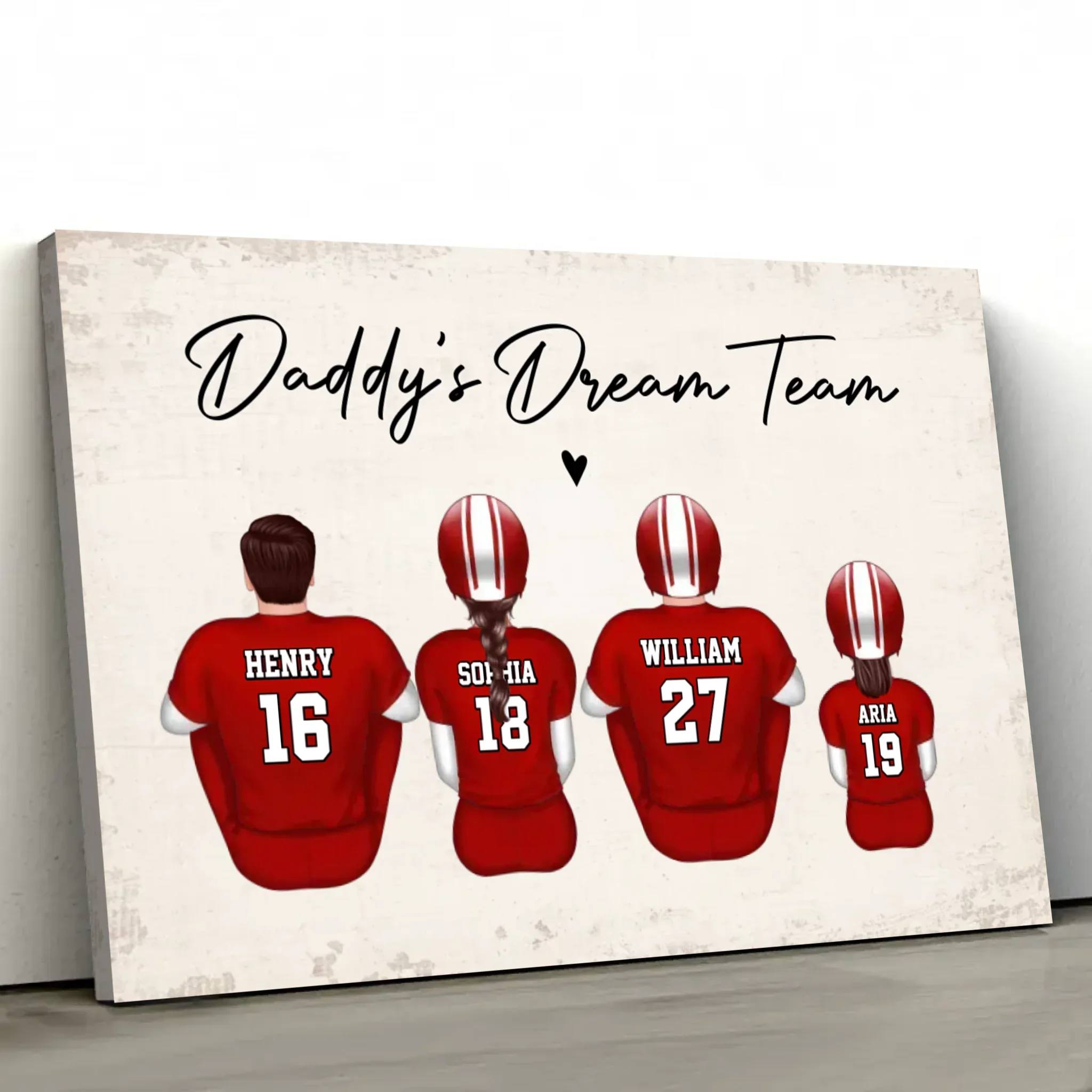 Personalized Canvas "Daddy's dream team – Football" - Image 2