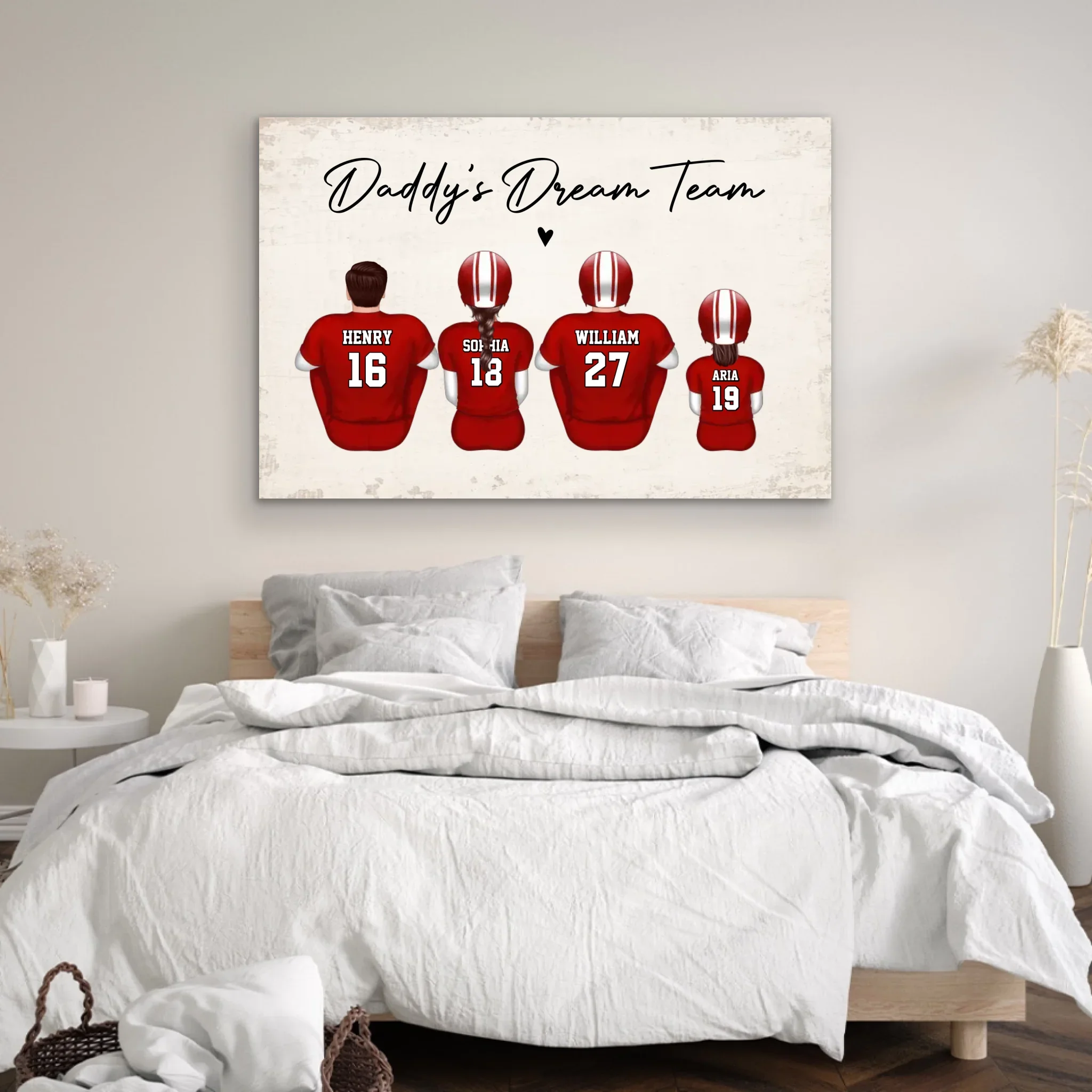 Personalized Canvas "Daddy's dream team – Football" - Image 3