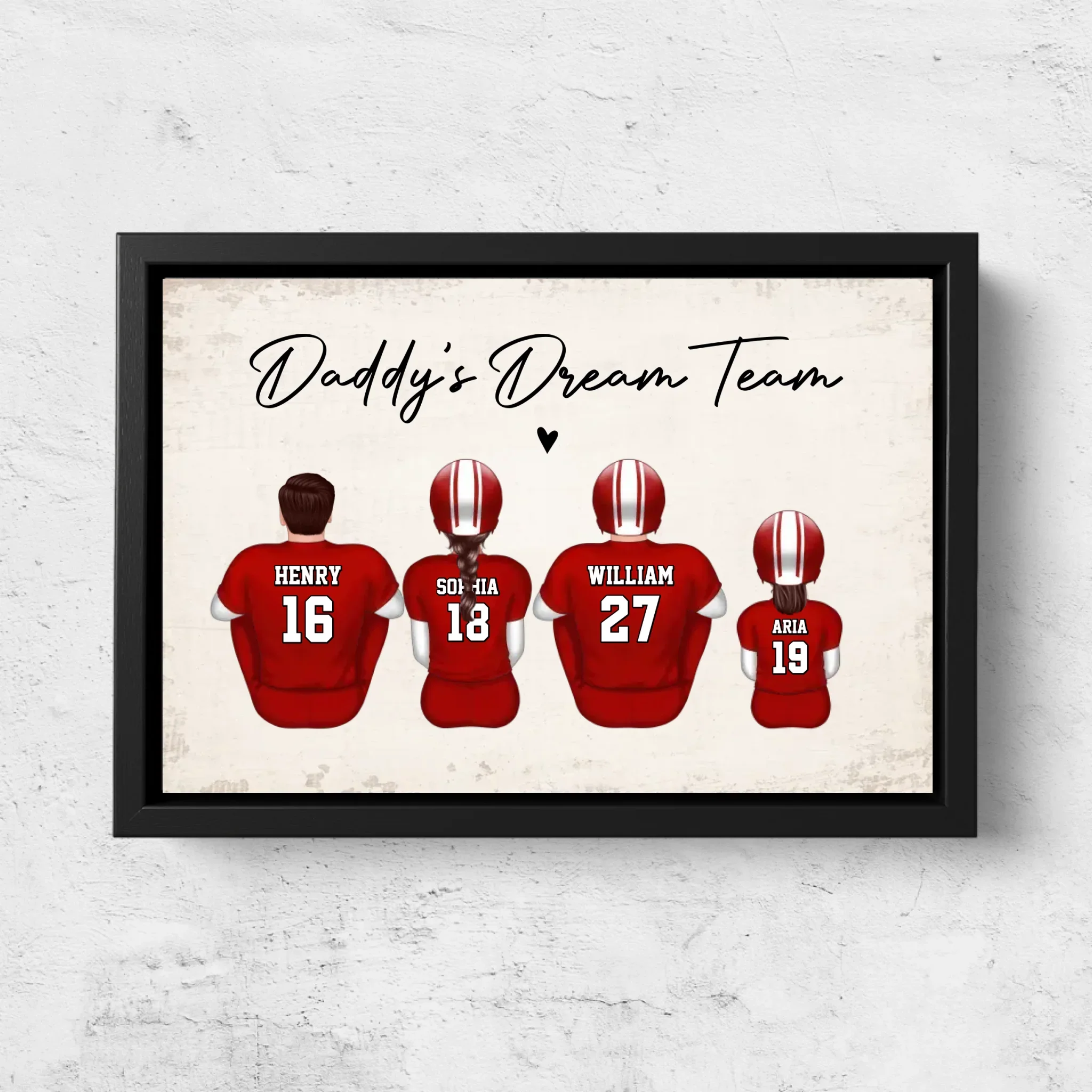 Personalized Canvas "Daddy's dream team – Football" - Image 5
