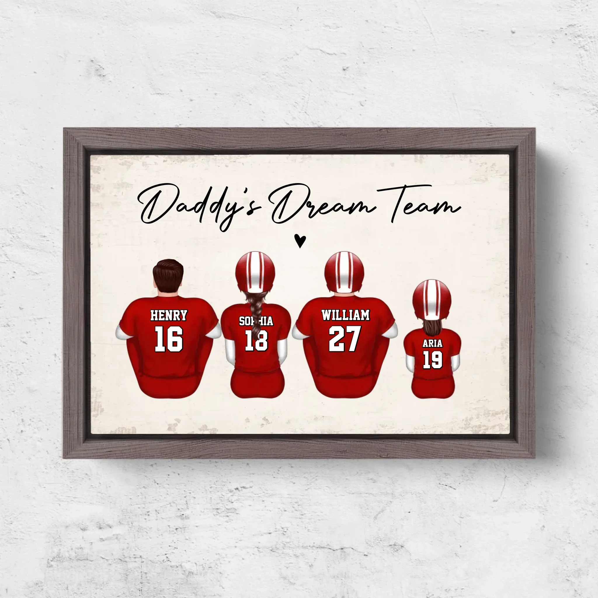 Personalized Canvas "Daddy's dream team – Football" - Image 6