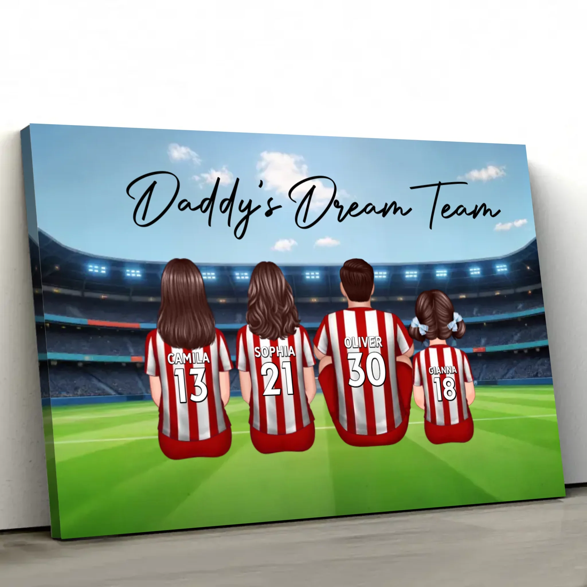 Personalized Canvas "Daddy's dream team – Soccer" - Image 2