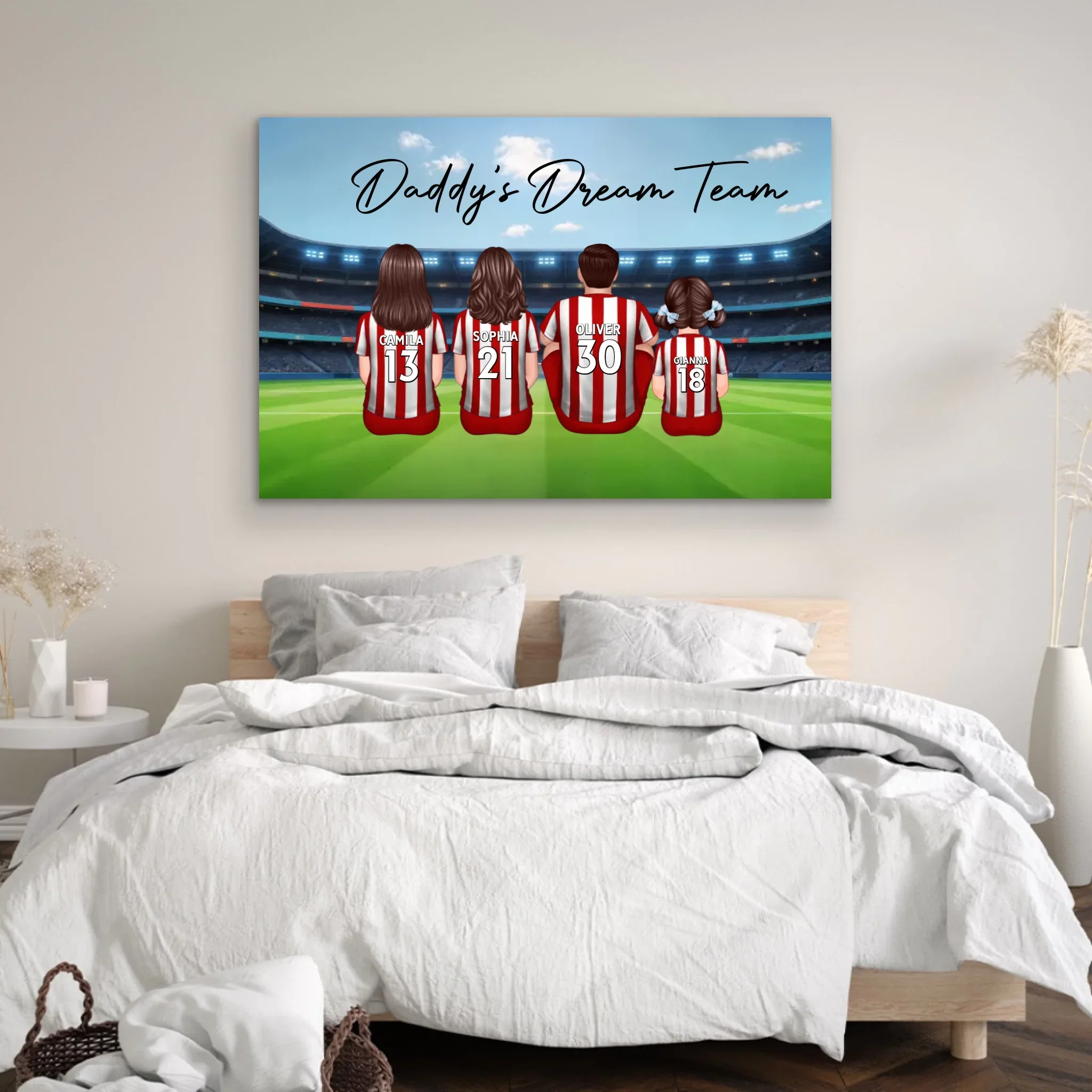 Personalized Canvas "Daddy's dream team – Soccer" - Image 3