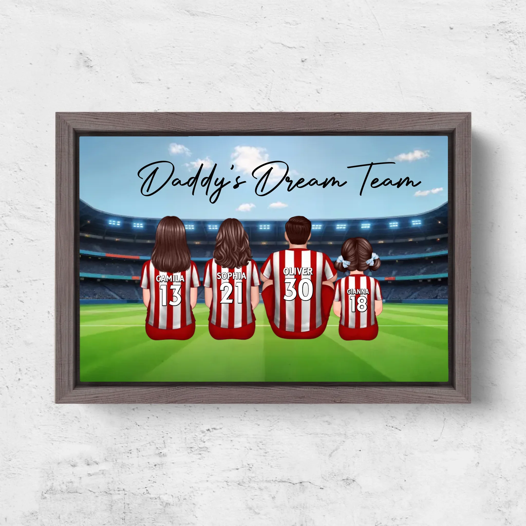 Personalized Canvas "Daddy's dream team – Soccer" - Image 6