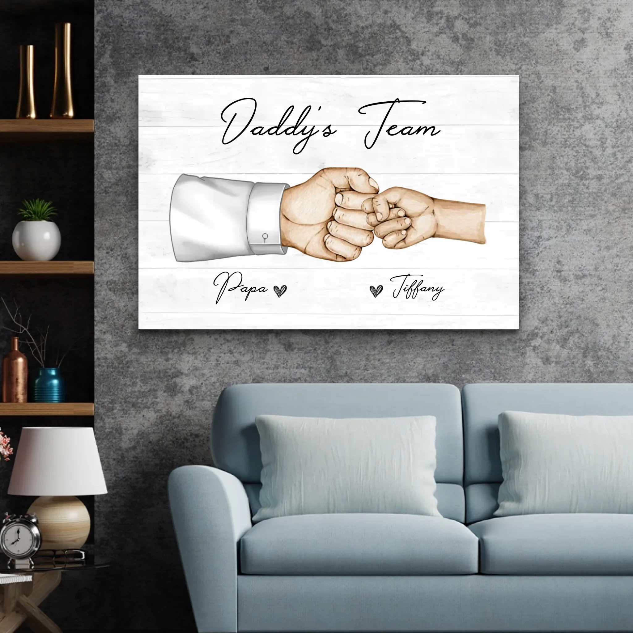 Personalized Canvas "Daddy's Team" - Image 4