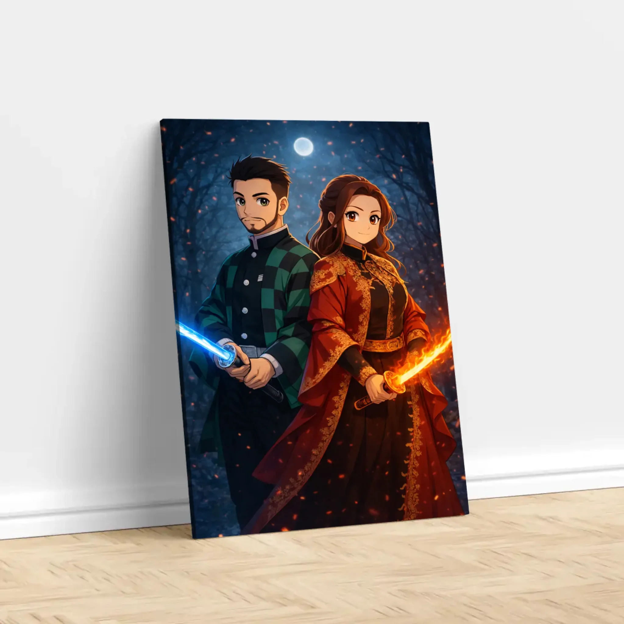 Personalized Canvas – Demon Fighter Portrait - Image 2