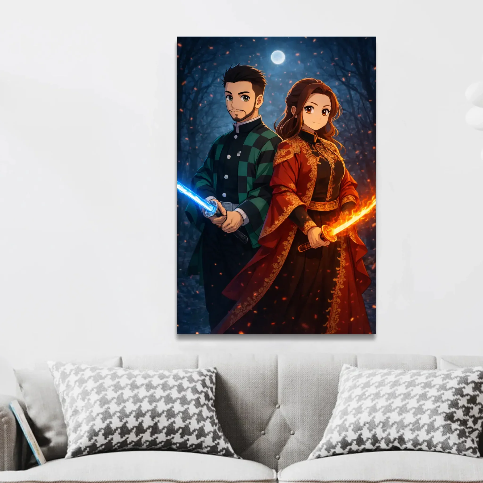 Personalized Canvas – Demon Fighter Portrait - Image 3