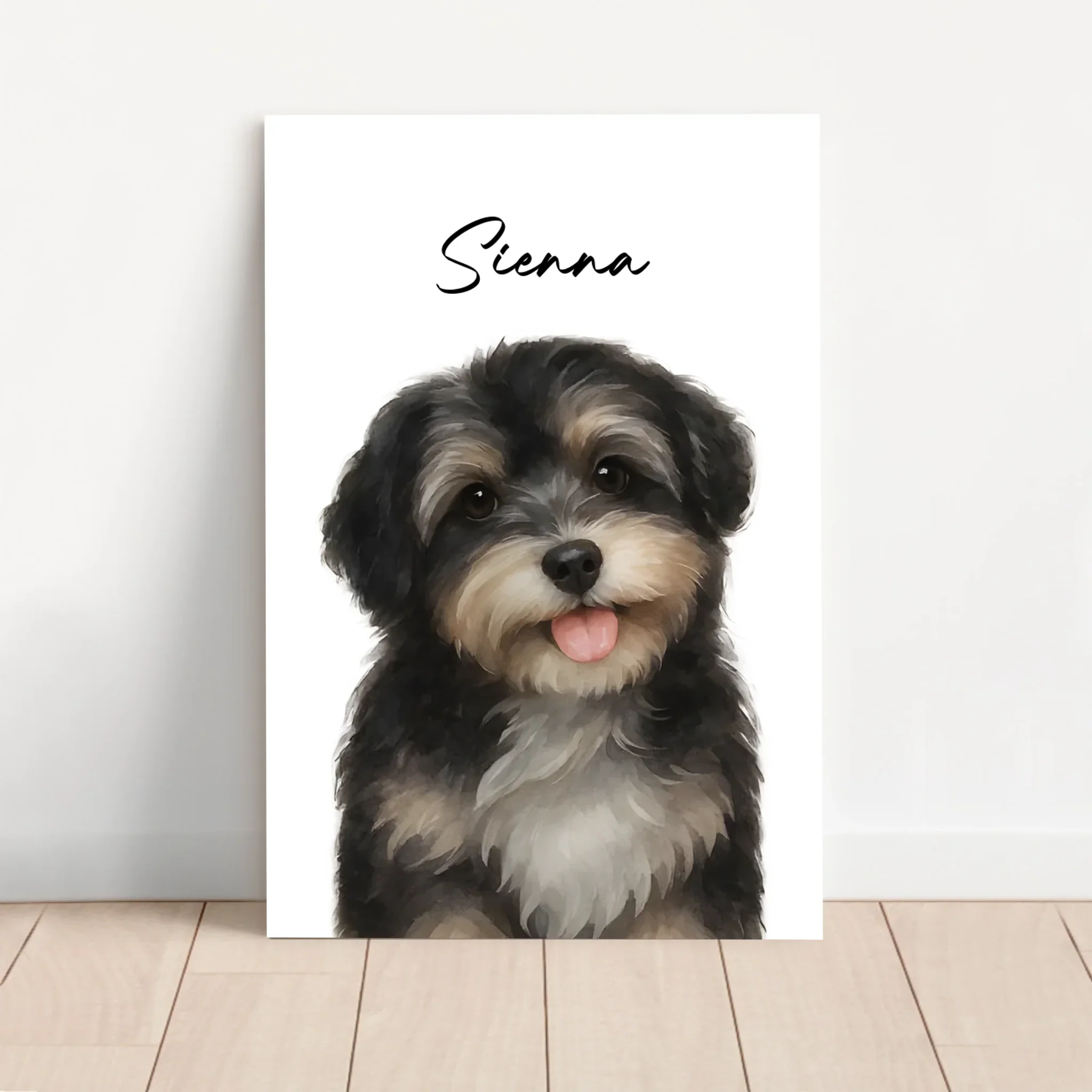 Personalized Canvas – Dog Photo Watercolor