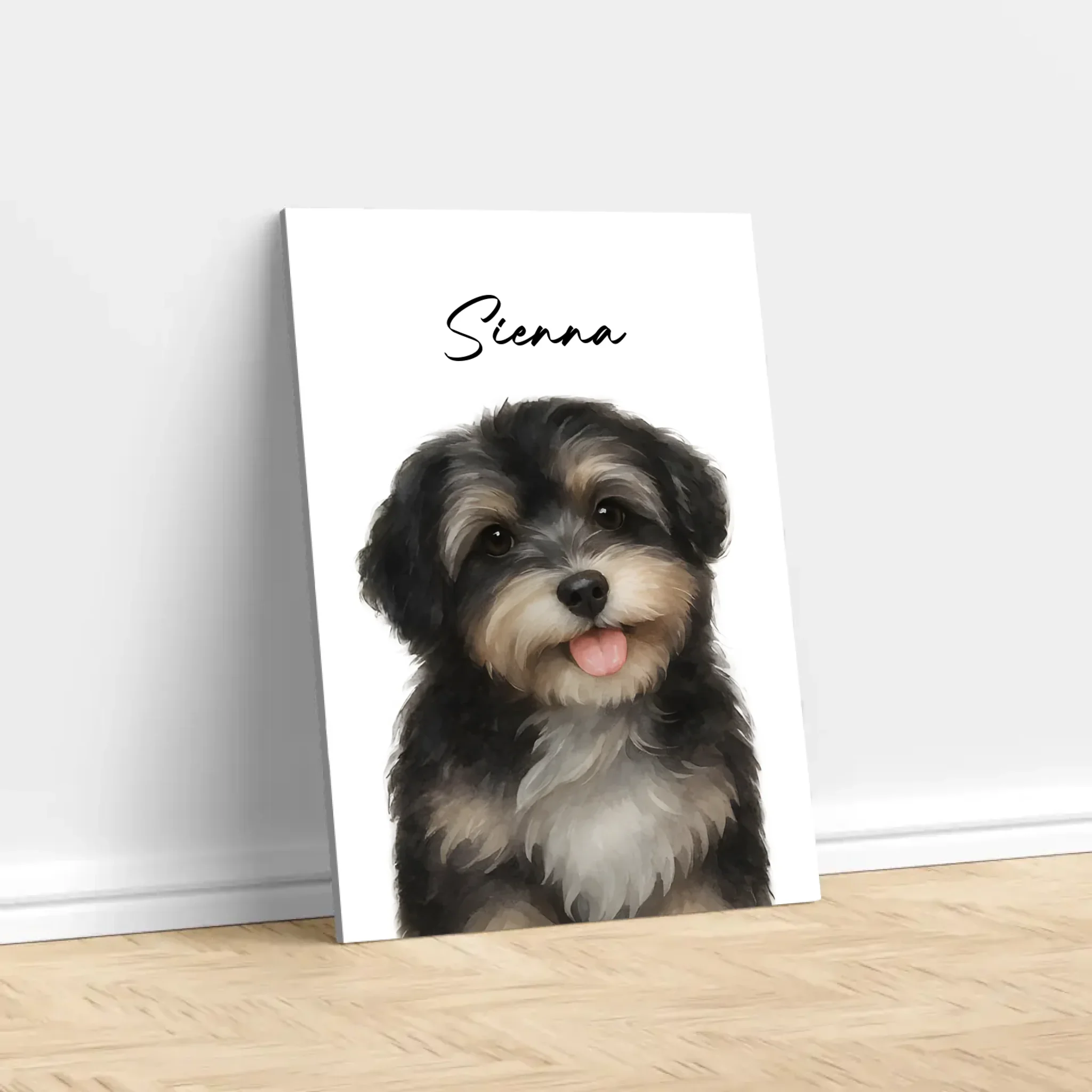 Personalized Canvas – Dog Photo Watercolor - Image 2