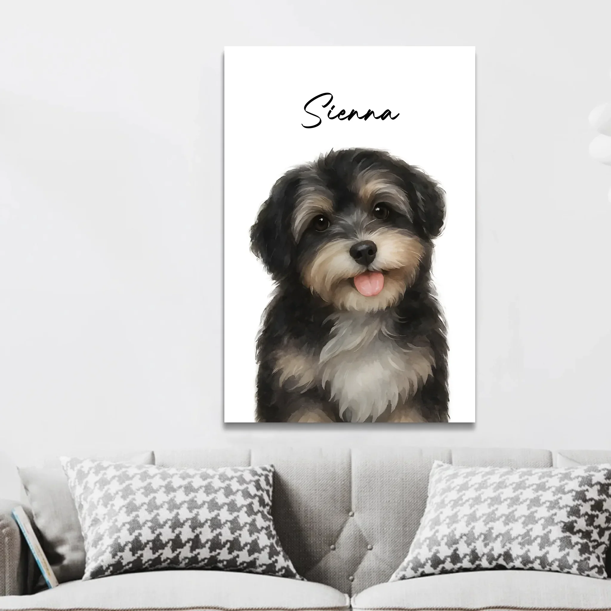 Personalized Canvas – Dog Photo Watercolor - Image 3