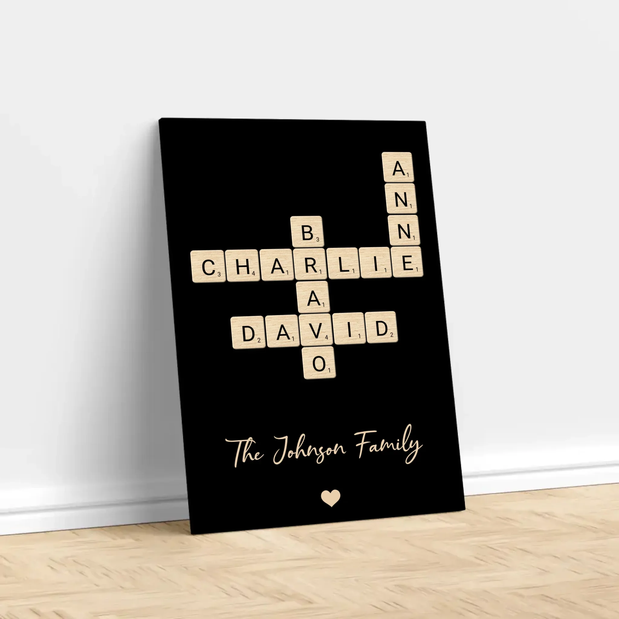 Personalized Canvas "Family Crossword Art" - Image 2