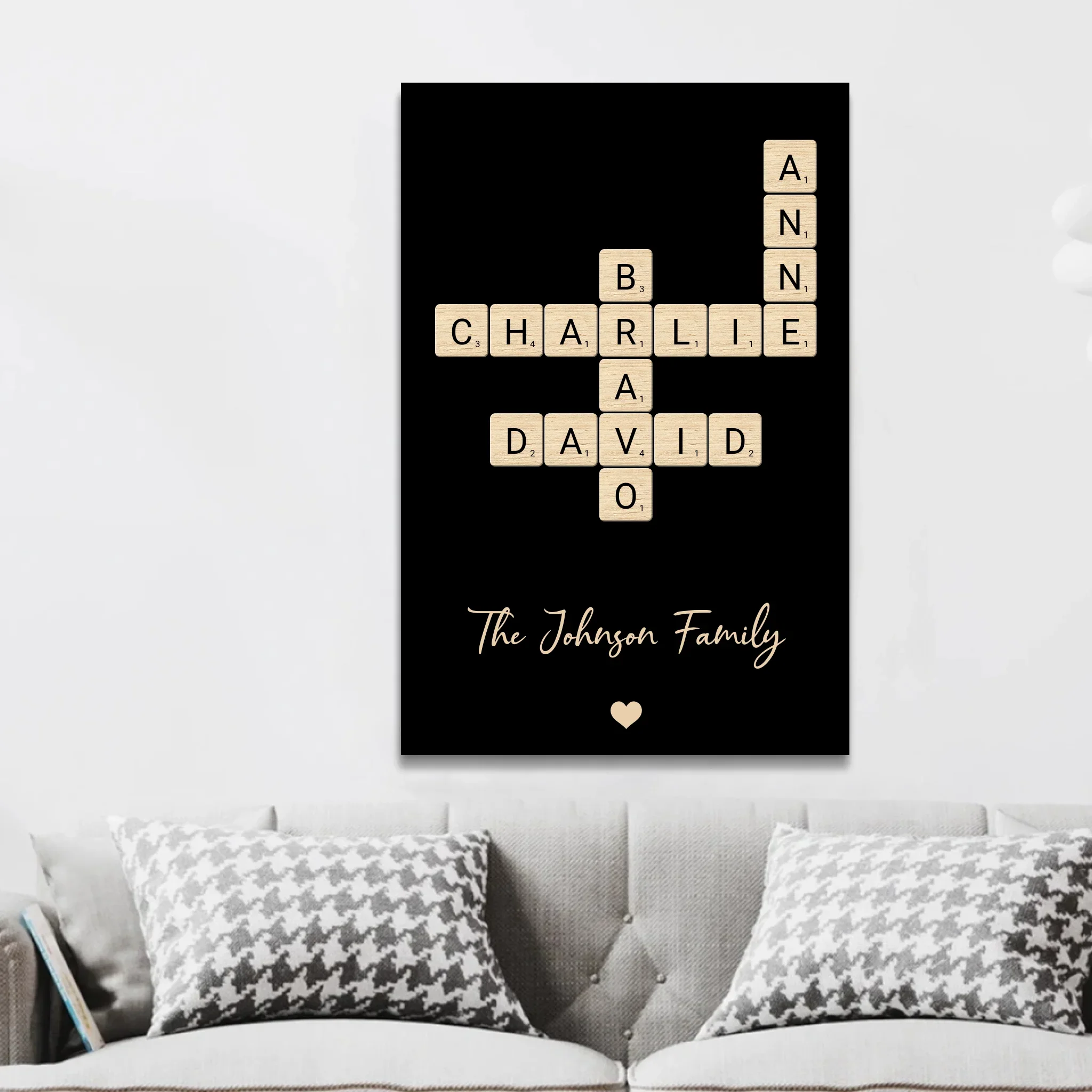Personalized Canvas "Family Crossword Art" - Image 3