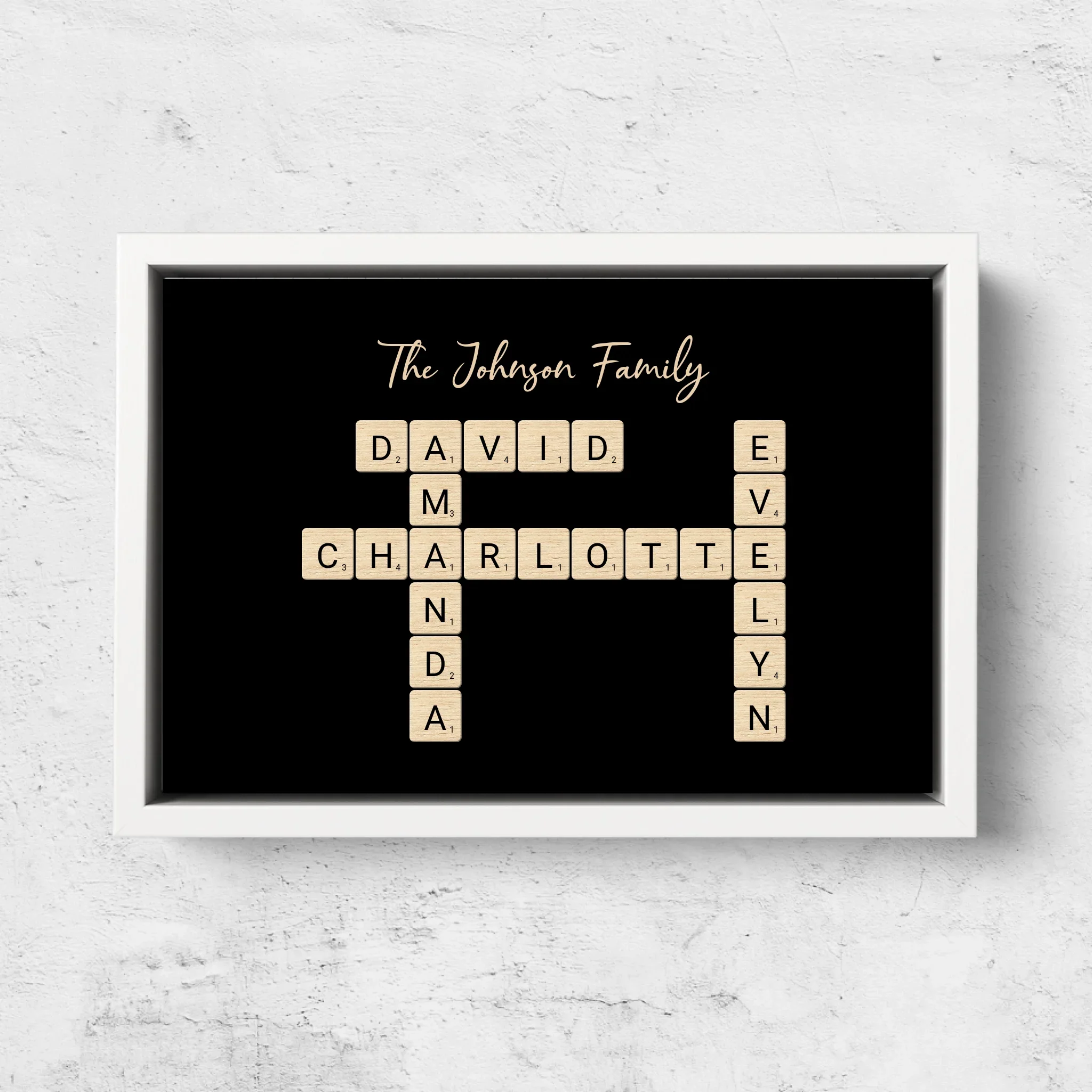 Personalized canvas “Family crossword puzzle - Horizontal” - Image 7