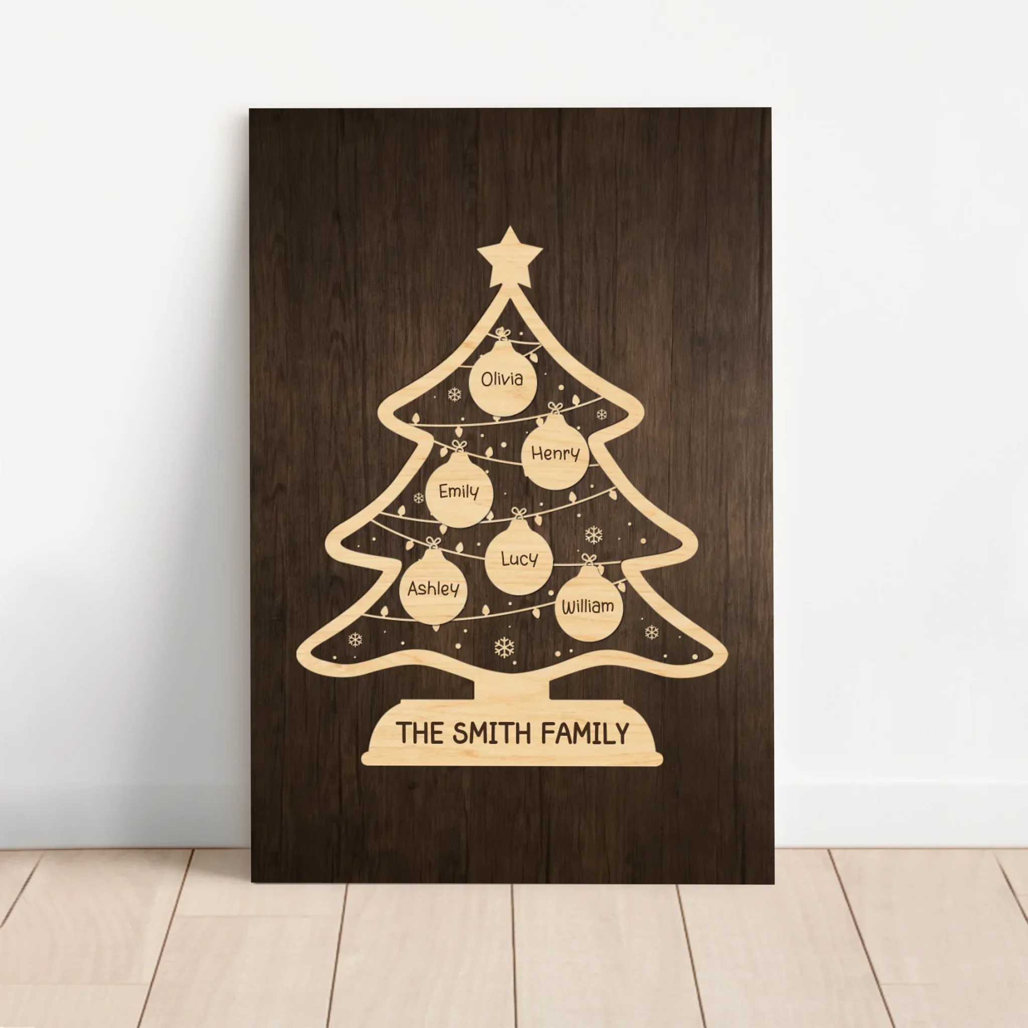 Personalized Canvas – Family Holiday Tree