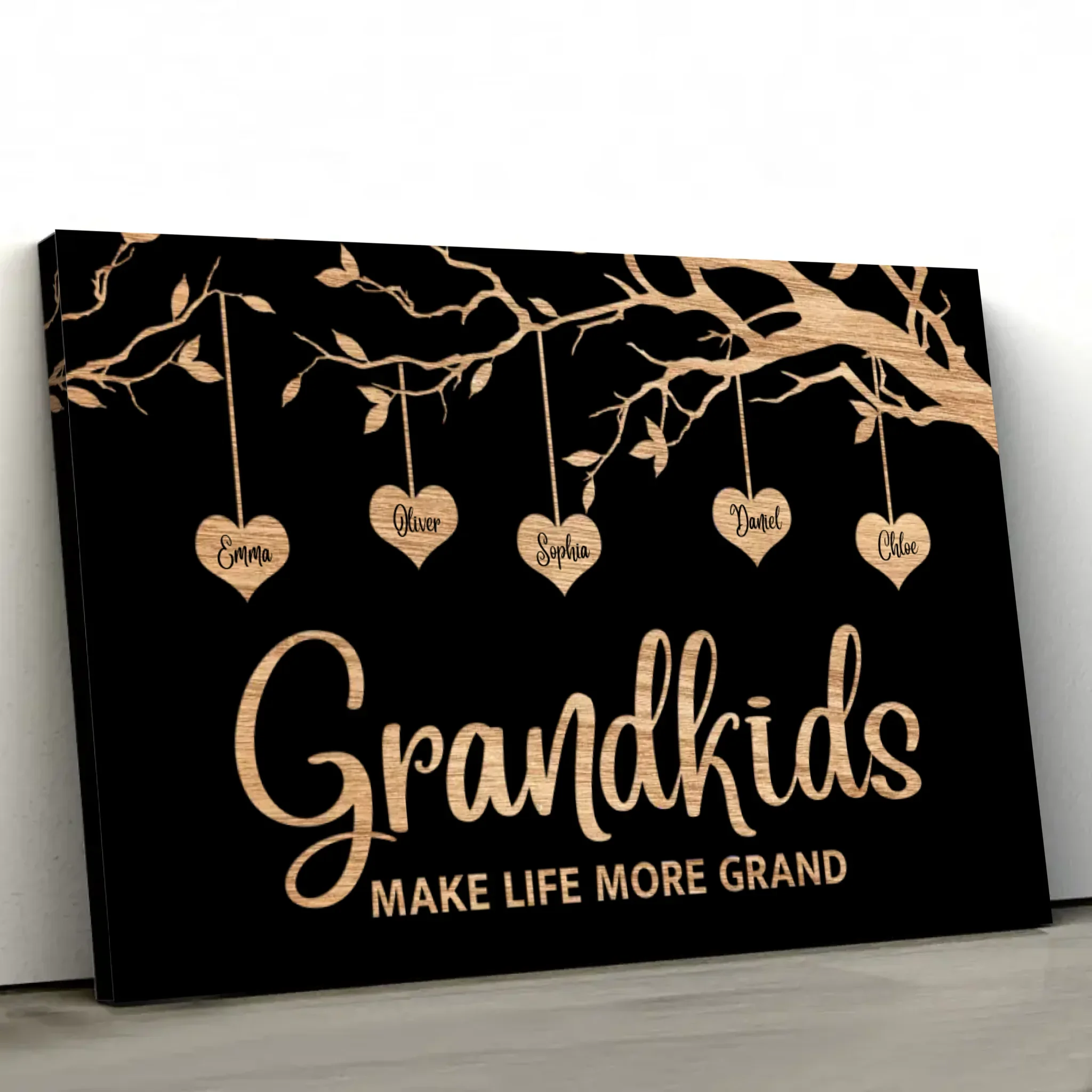 Personalized Canvas "Family Tree with black background" - Image 2