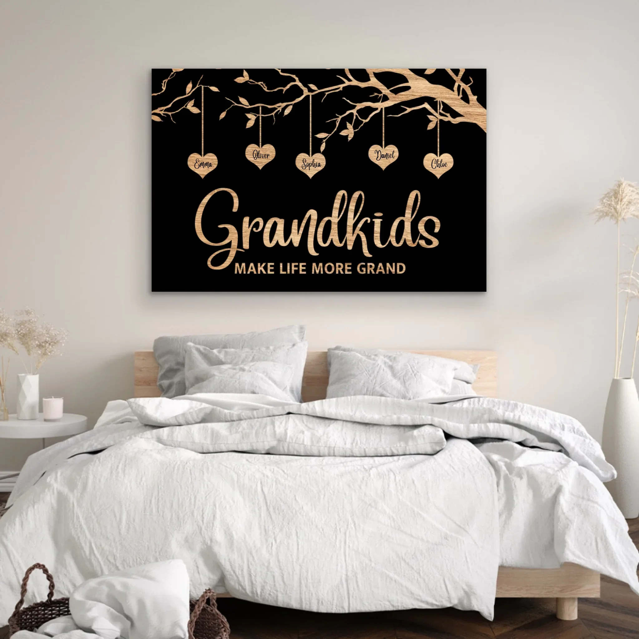 Personalized Canvas "Family Tree with black background" - Image 3