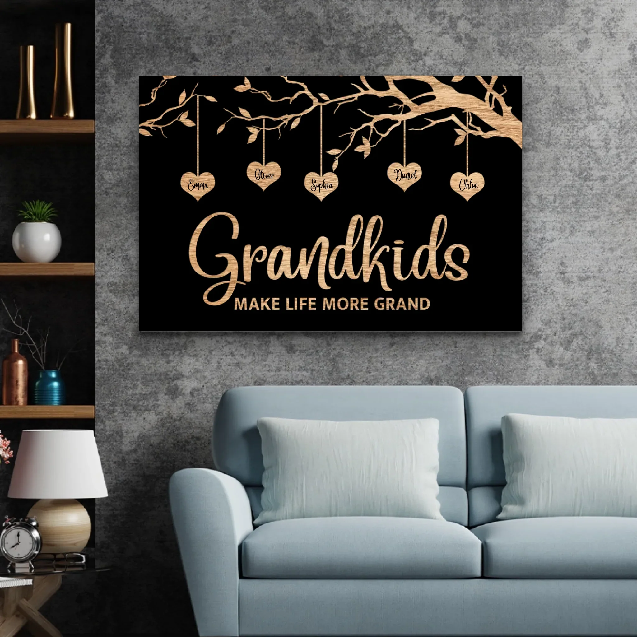 Personalized Canvas "Family Tree with black background" - Image 4