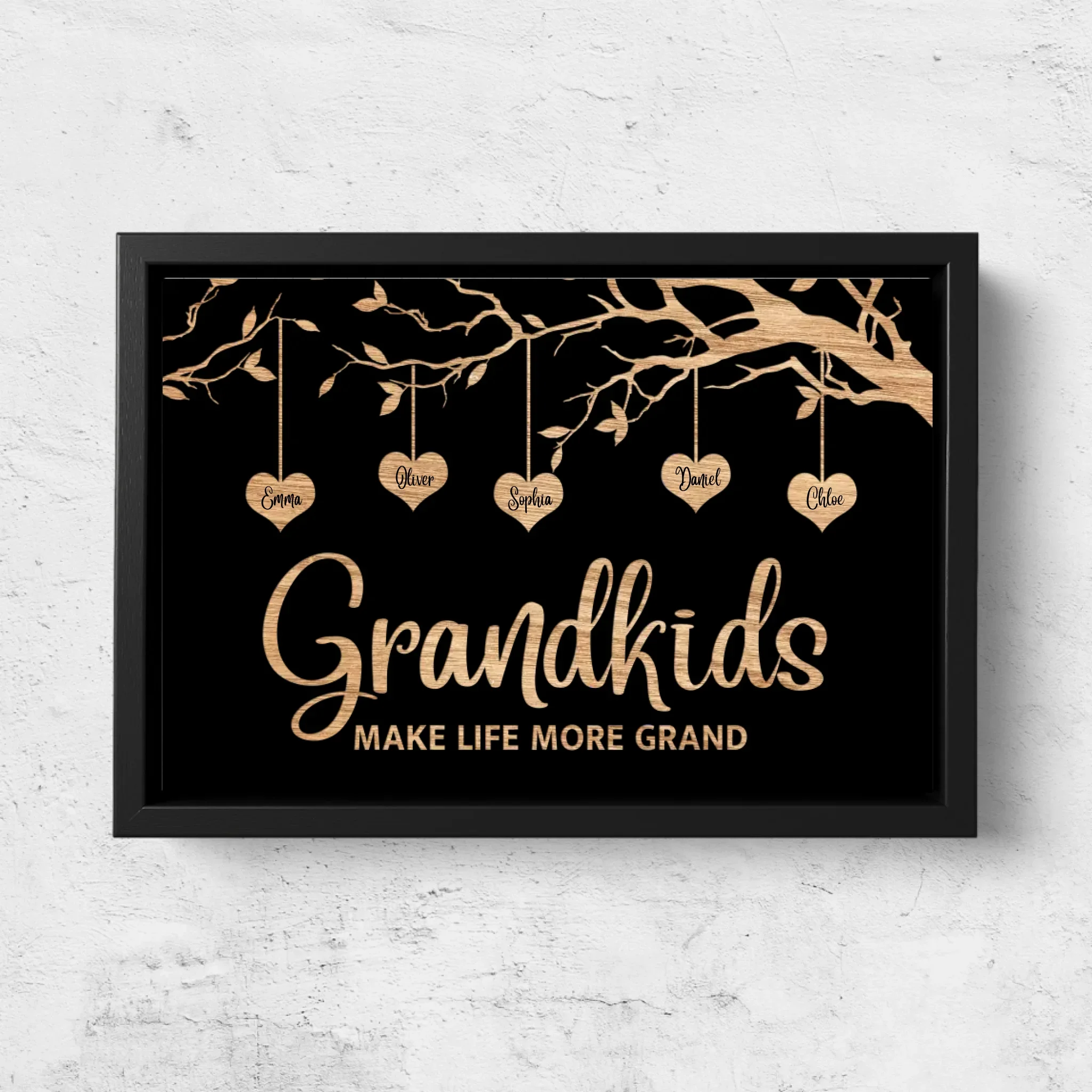 Personalized Canvas "Family Tree with black background" - Image 5