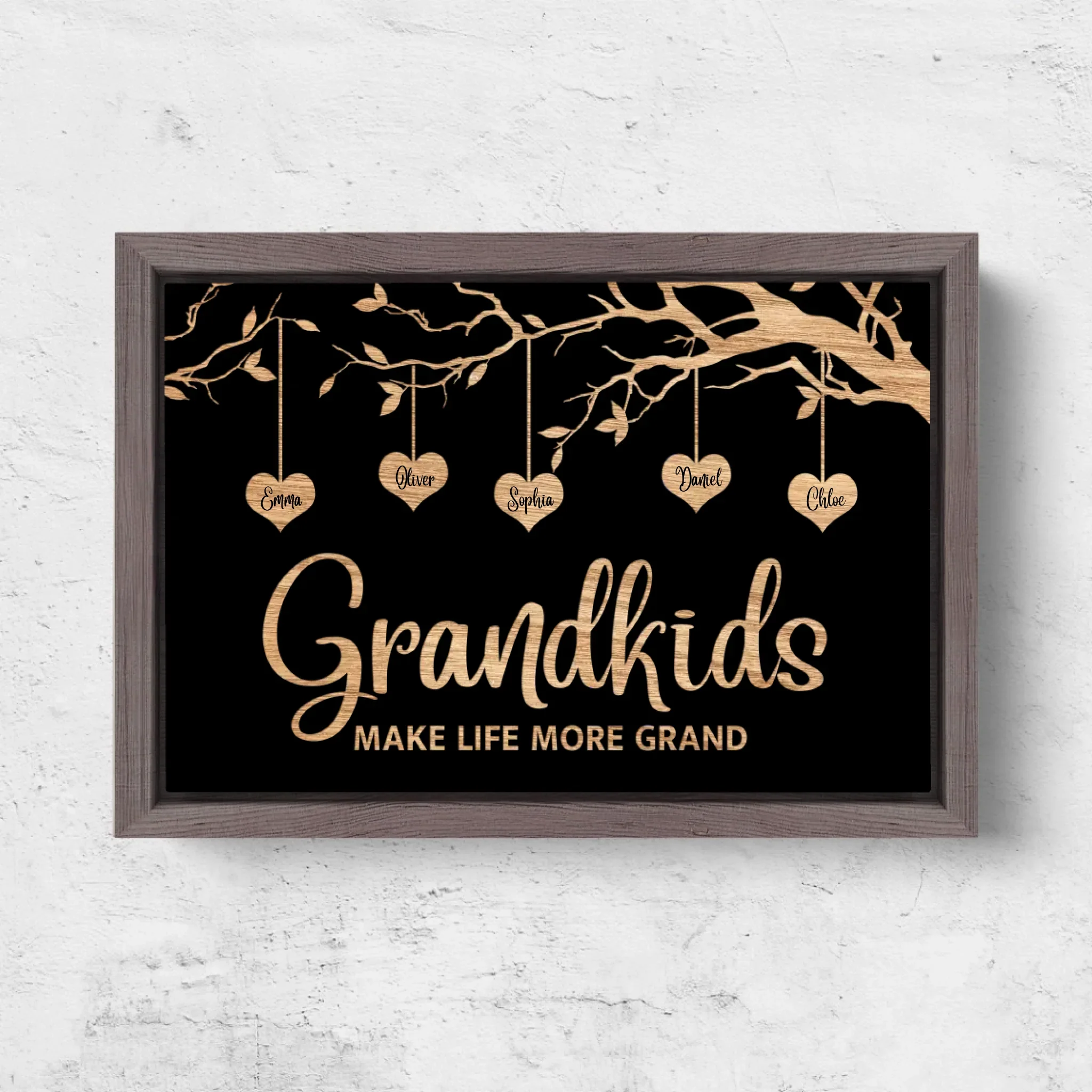 Personalized Canvas "Family Tree with black background" - Image 6