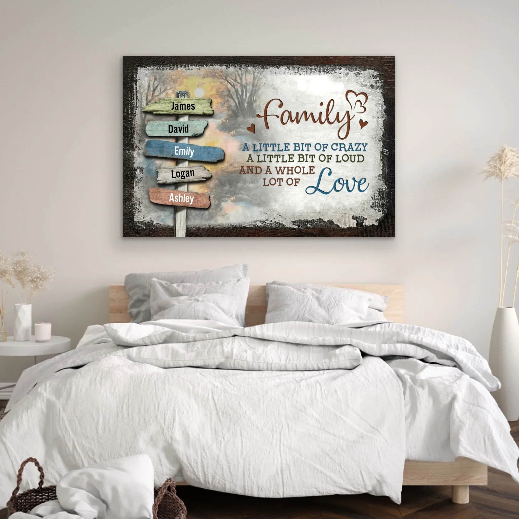 Personalized Canvas – Family Vintage Sunset - Image 3
