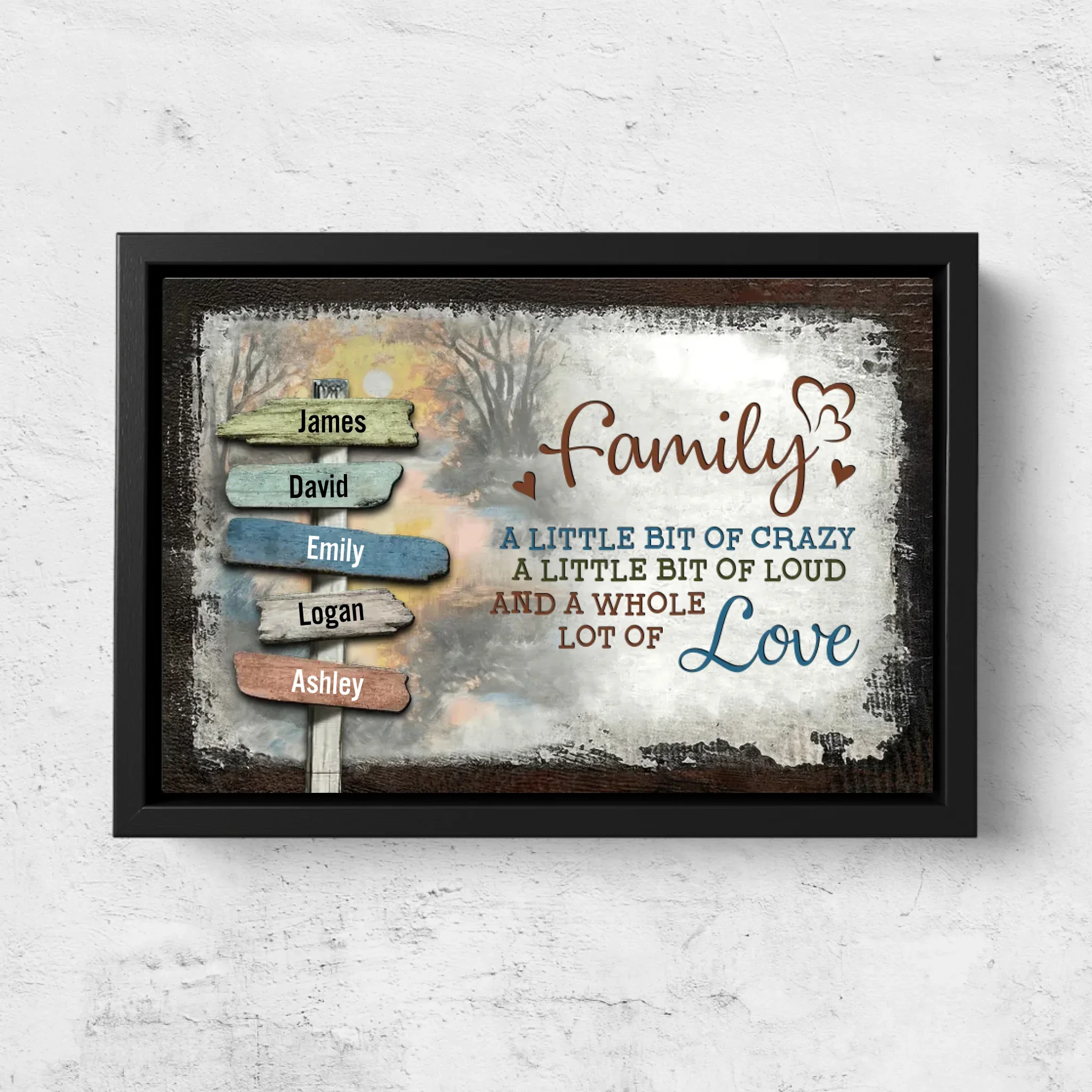 Personalized Canvas – Family Vintage Sunset - Image 5
