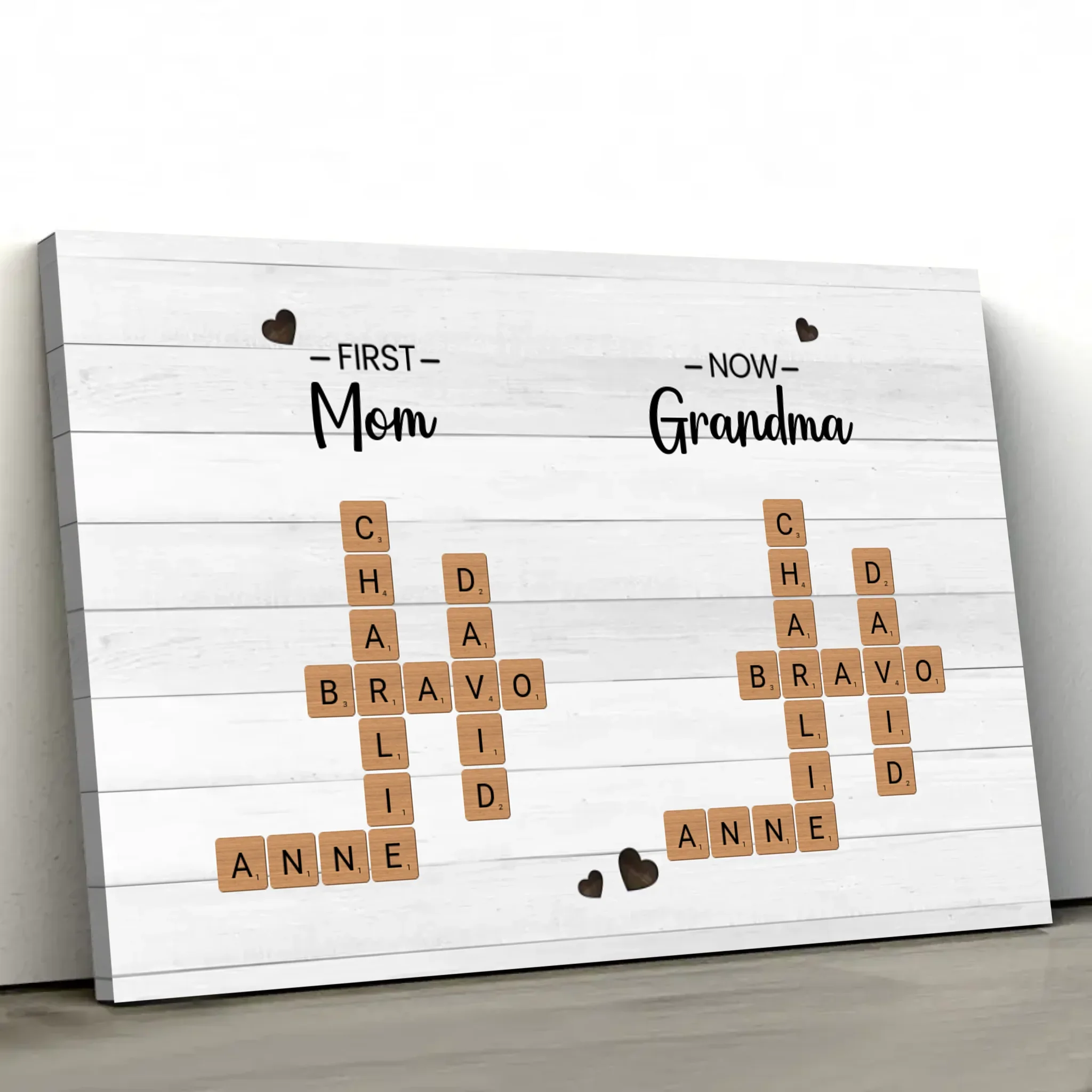 Personalized Canvas "First Mom, Now Grandma – Crossword" - Image 2
