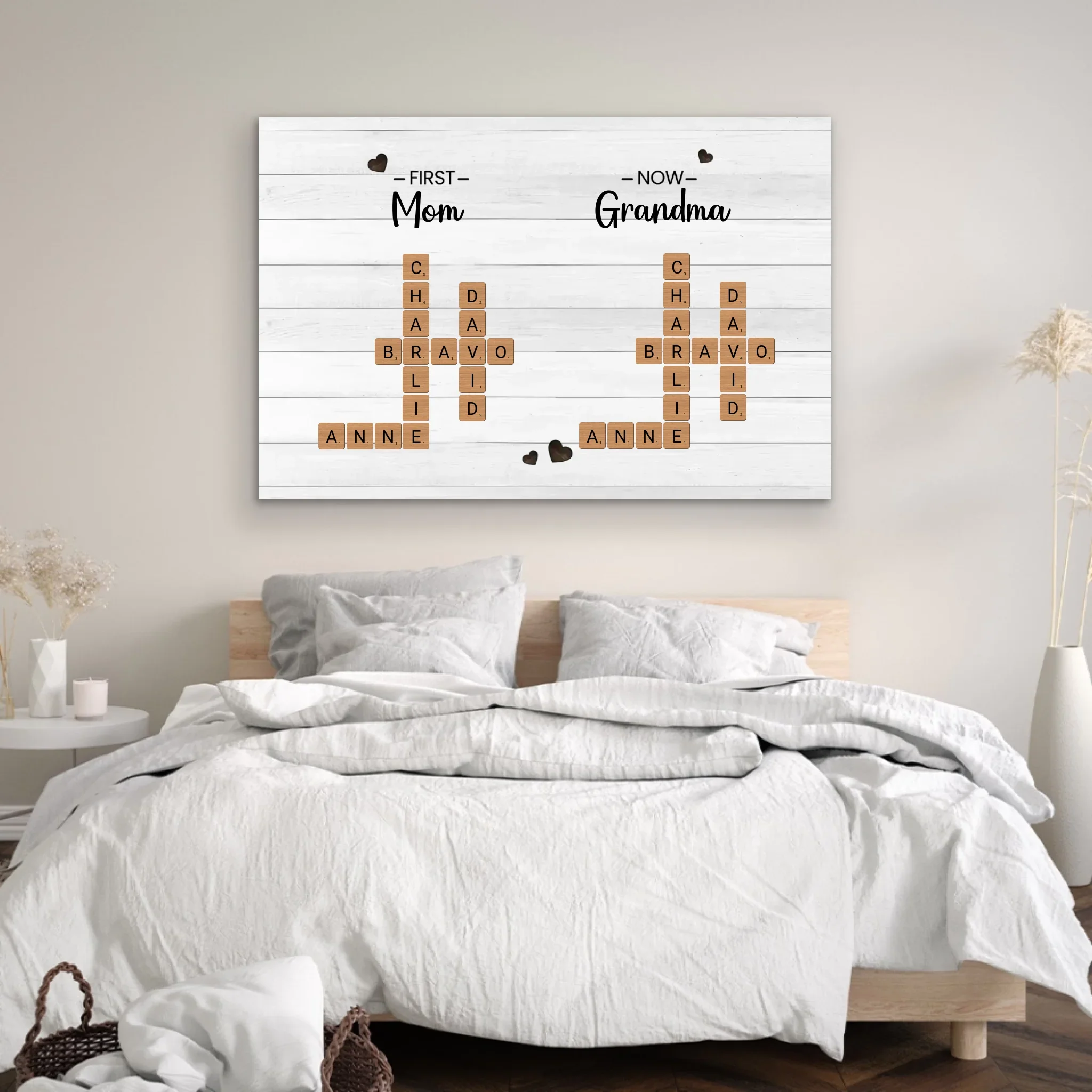 Personalized Canvas "First Mom, Now Grandma – Crossword" - Image 3