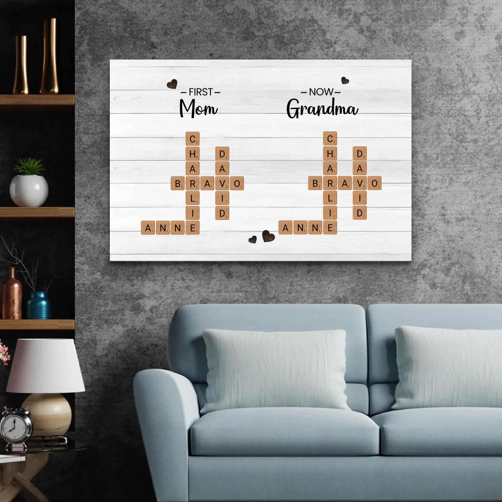 Personalized Canvas "First Mom, Now Grandma – Crossword" - Image 4