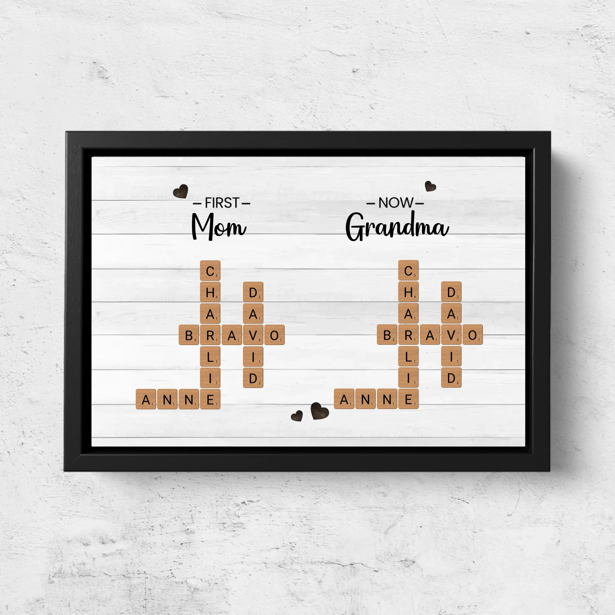 Personalized Canvas "First Mom, Now Grandma – Crossword" - Image 5