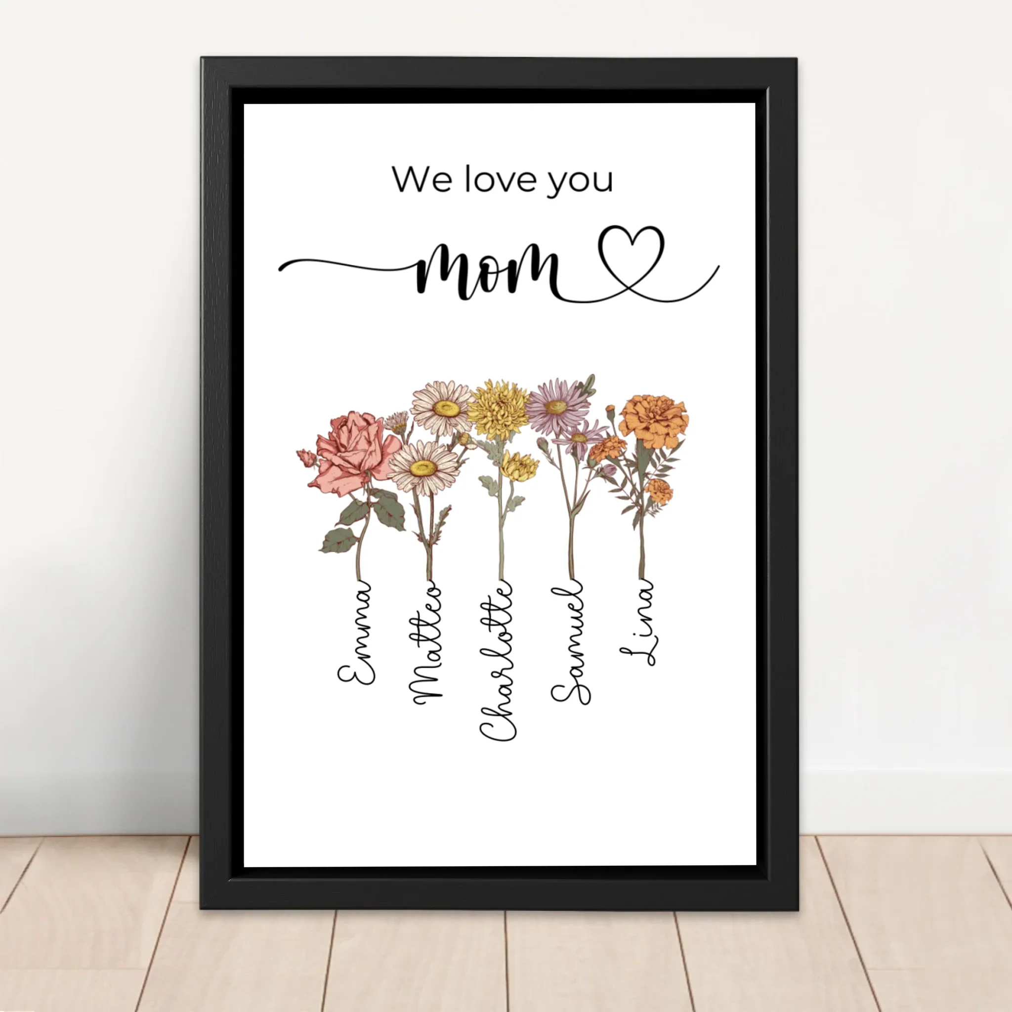 Personalized Canvas "Flowers For Mom - We love you" - Image 4