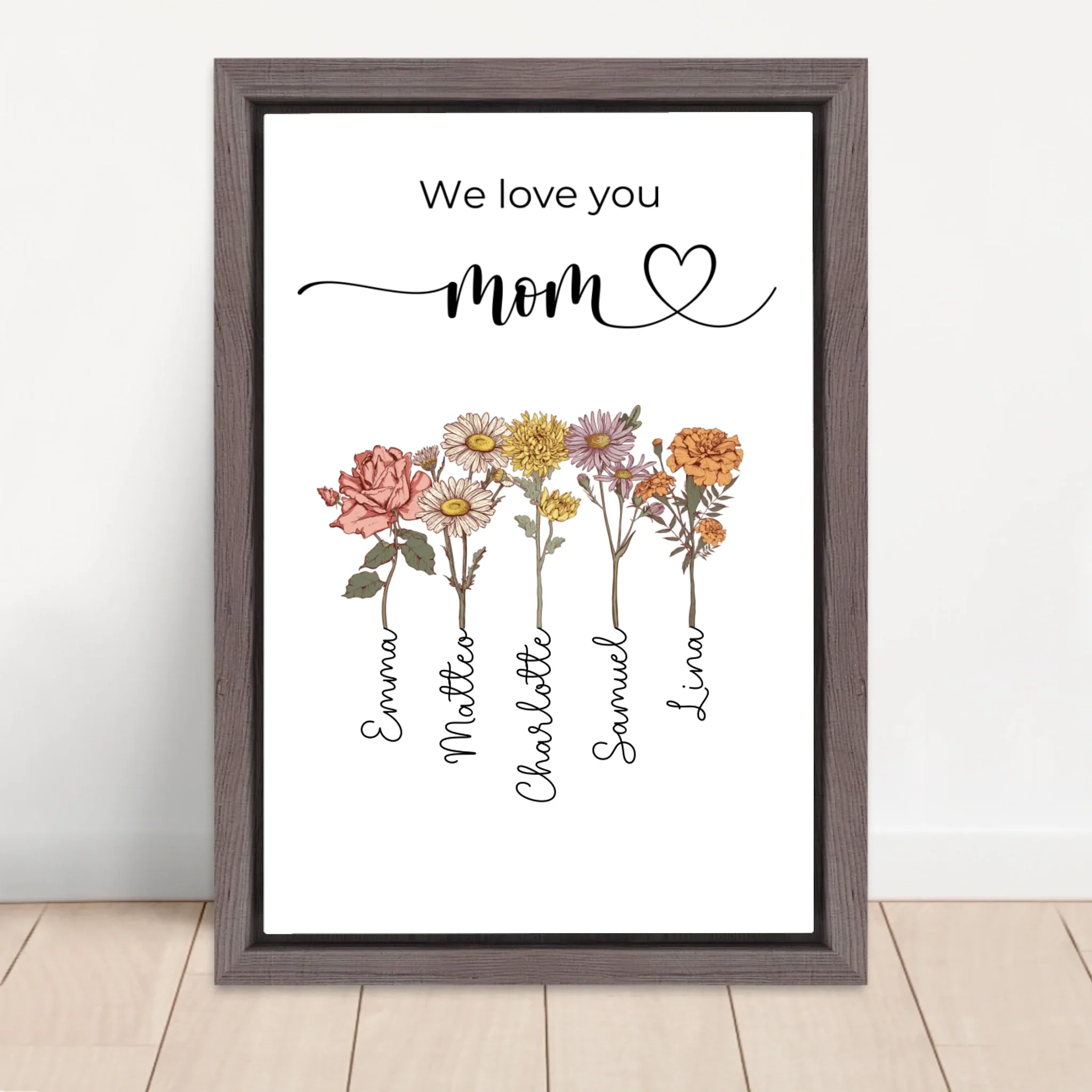 Personalized Canvas "Flowers For Mom - We love you" - Image 5