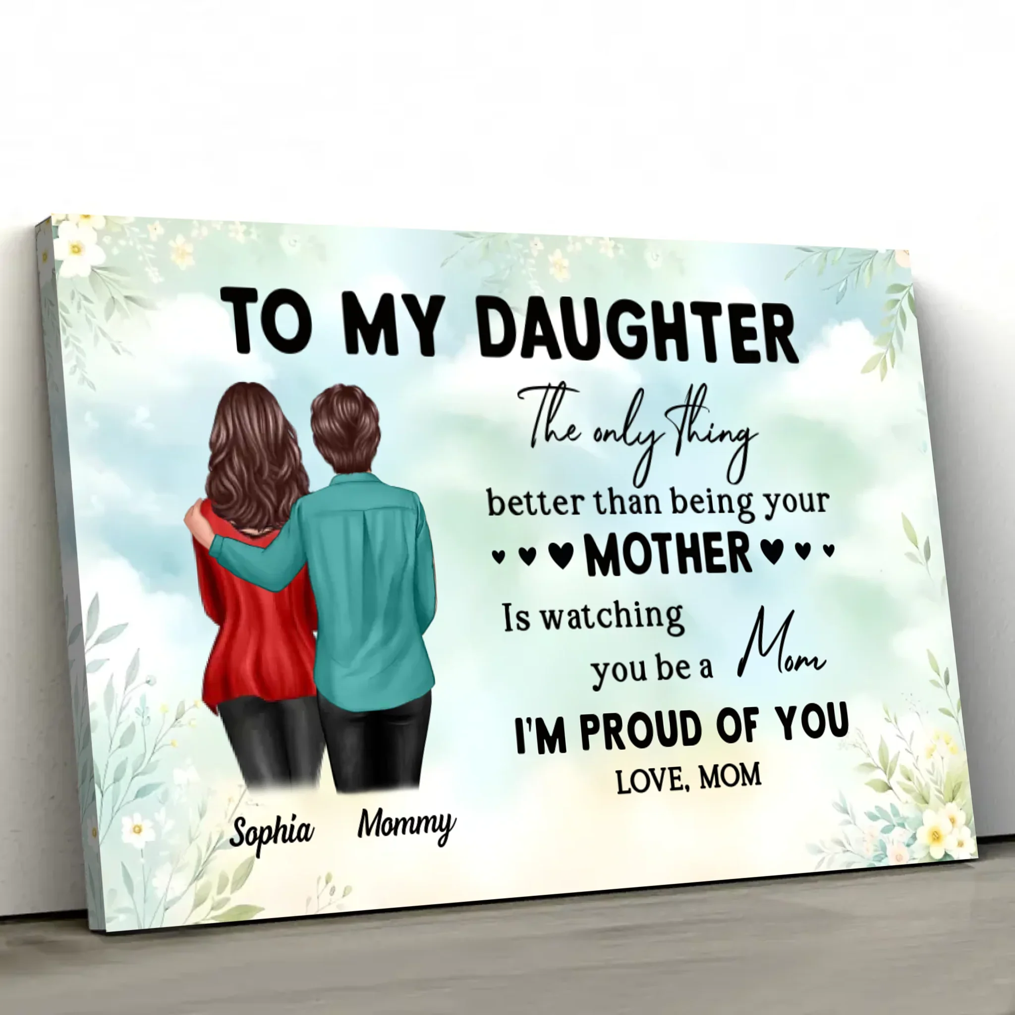 Personalized Canvas "From Mom To Daughter – Mother's Day gift" - Image 2