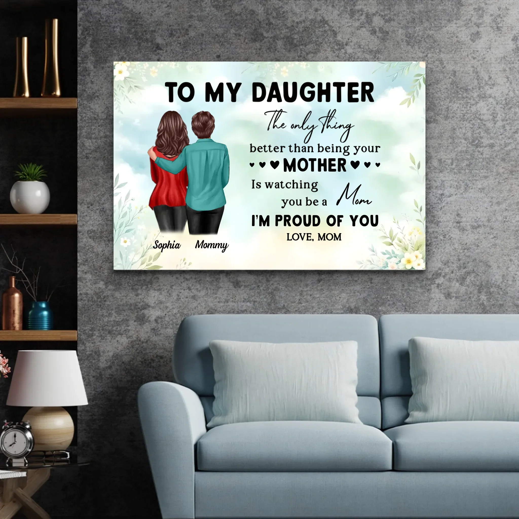 Personalized Canvas "From Mom To Daughter – Mother's Day gift" - Image 4