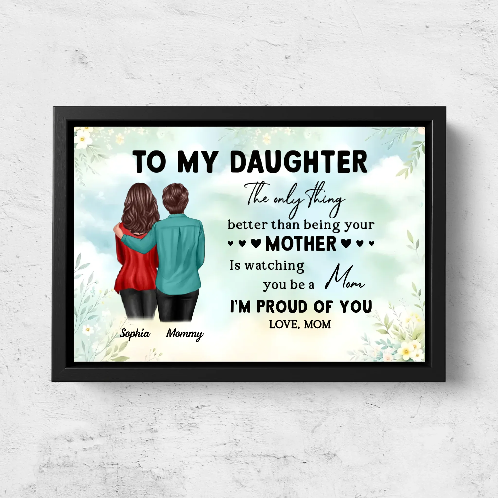 Personalized Canvas "From Mom To Daughter – Mother's Day gift" - Image 5