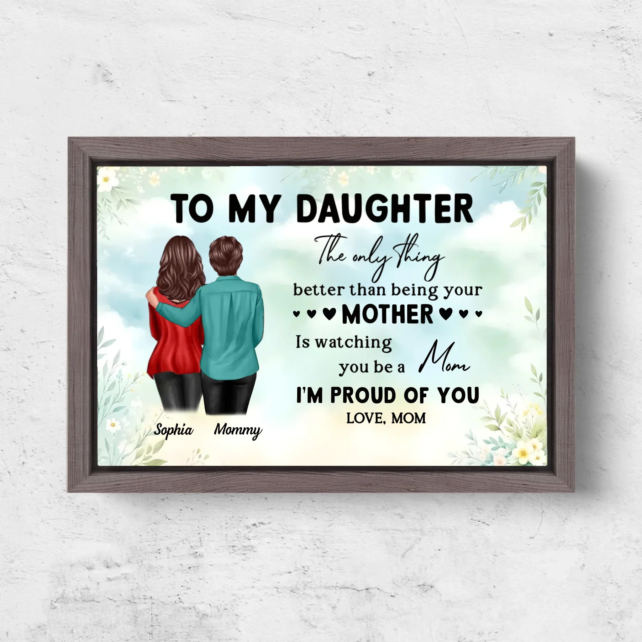 Personalized Canvas "From Mom To Daughter – Mother's Day gift" - Image 6