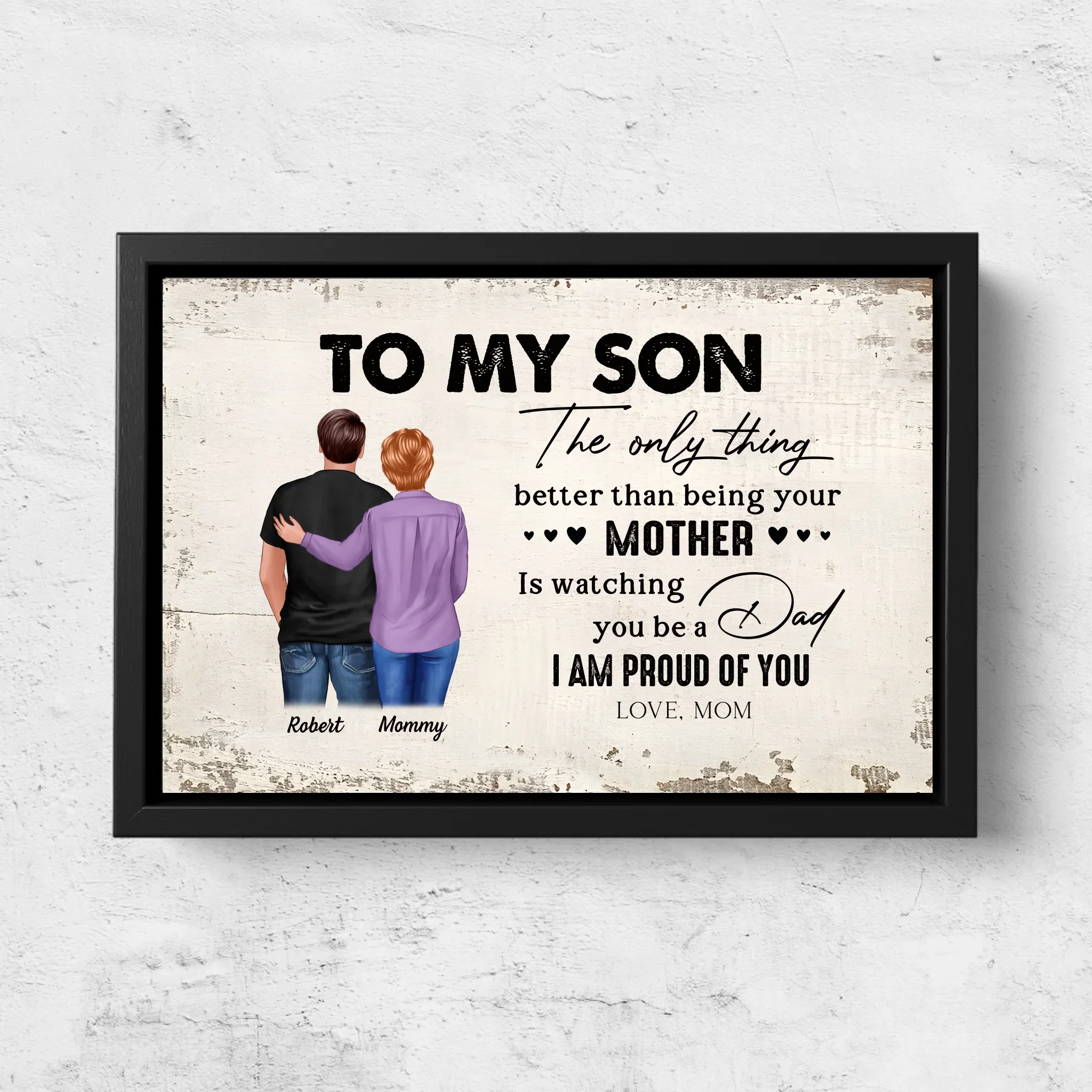 Personalized Canvas "From Mother to Son - Father's Day Gift" - Image 5