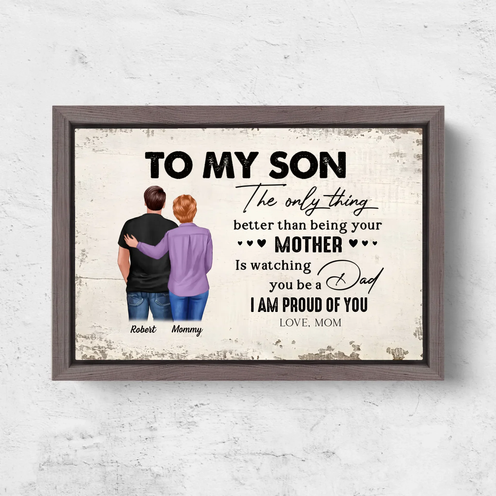 Personalized Canvas "From Mother to Son - Father's Day Gift" - Image 6