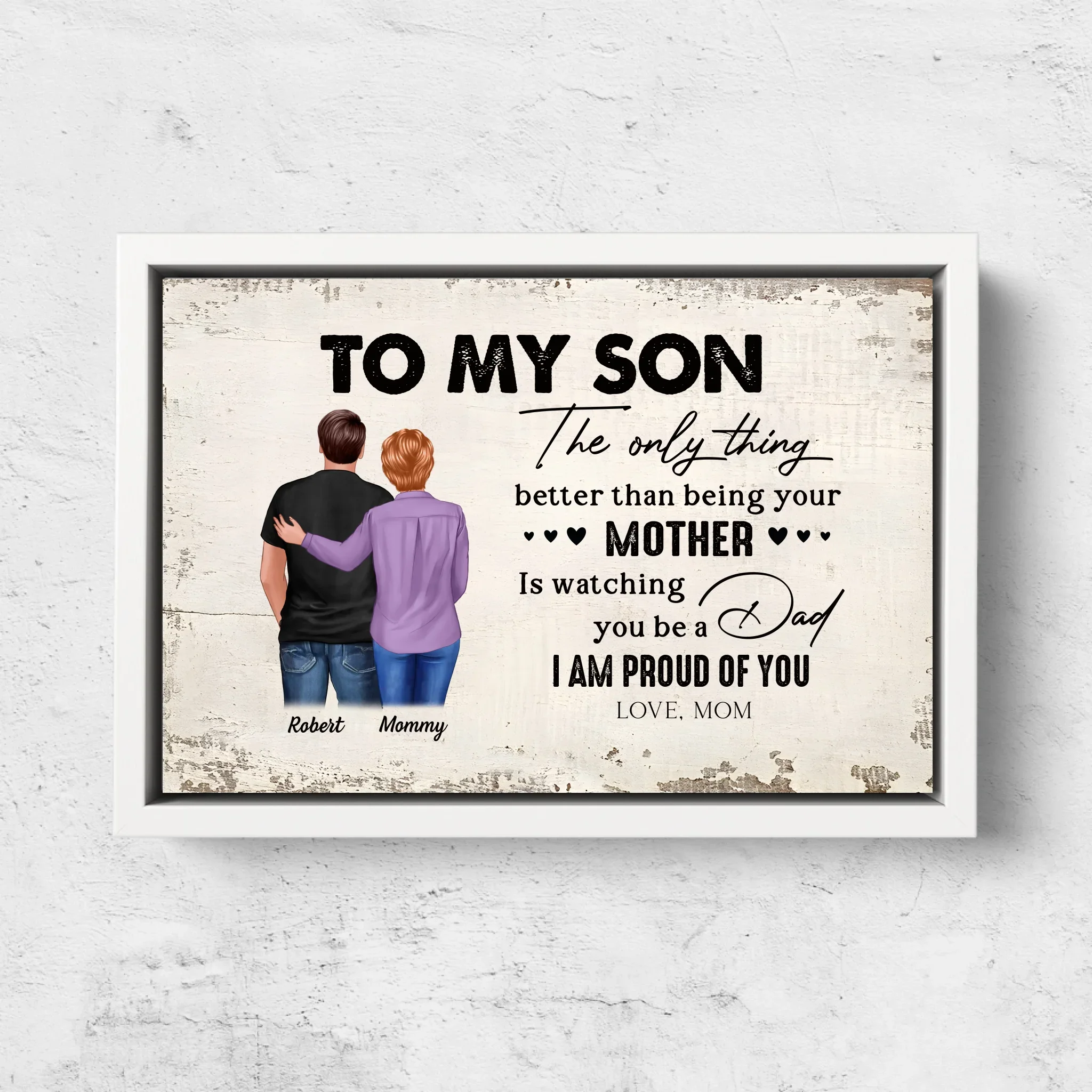 Personalized Canvas "From Mother to Son - Father's Day Gift" - Image 7